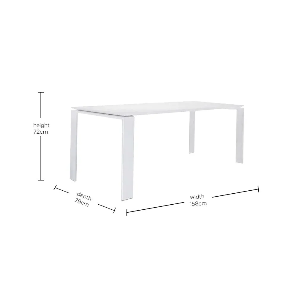 Kartell Four Outdoor Dining Table - White, Metal