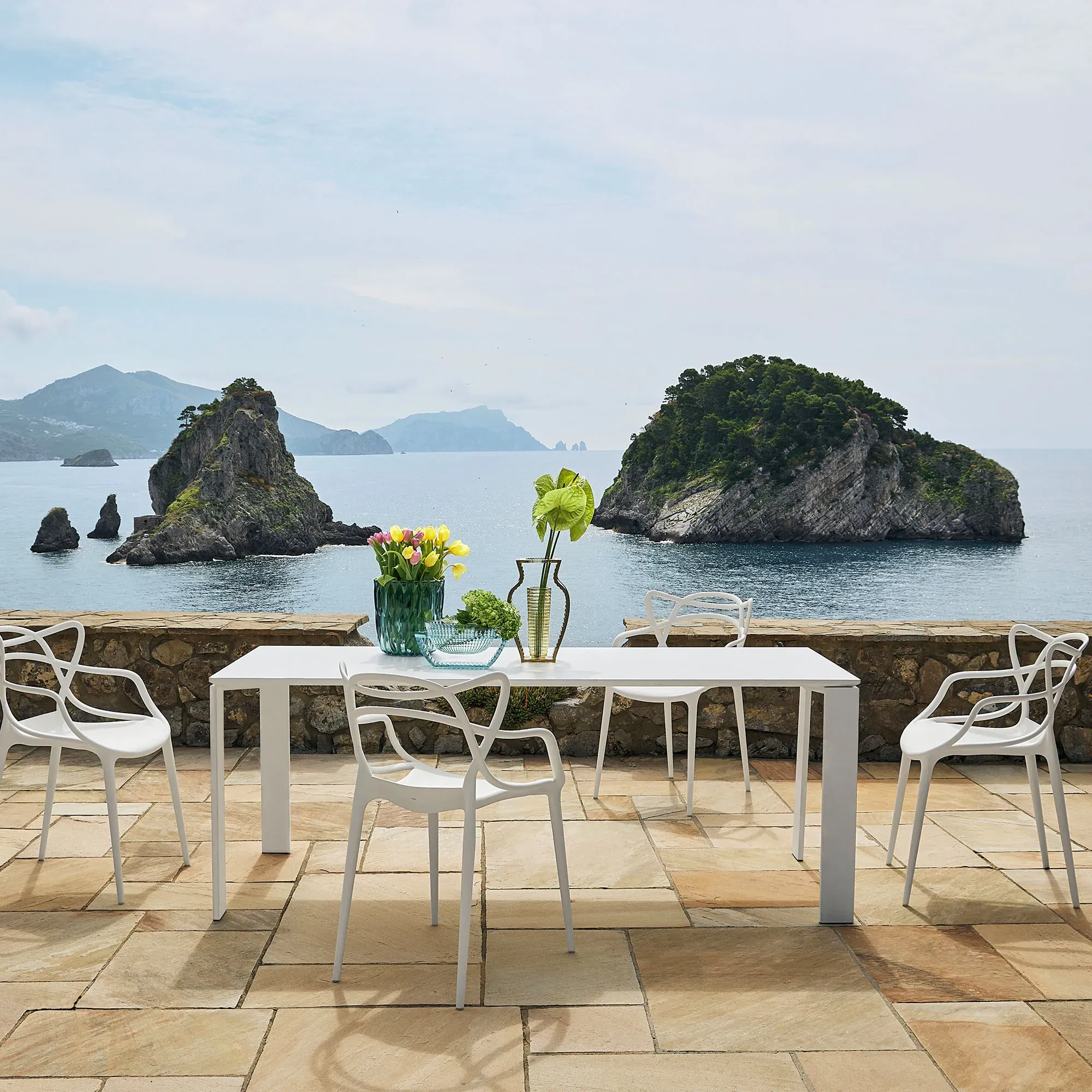 Kartell Four Outdoor Dining Table - White, Steel