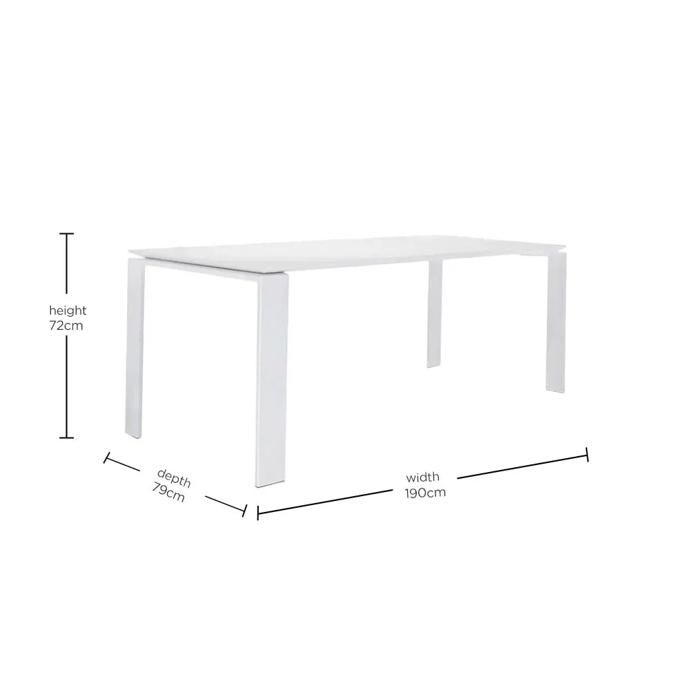 Kartell Four Outdoor Dining Table - White, Steel