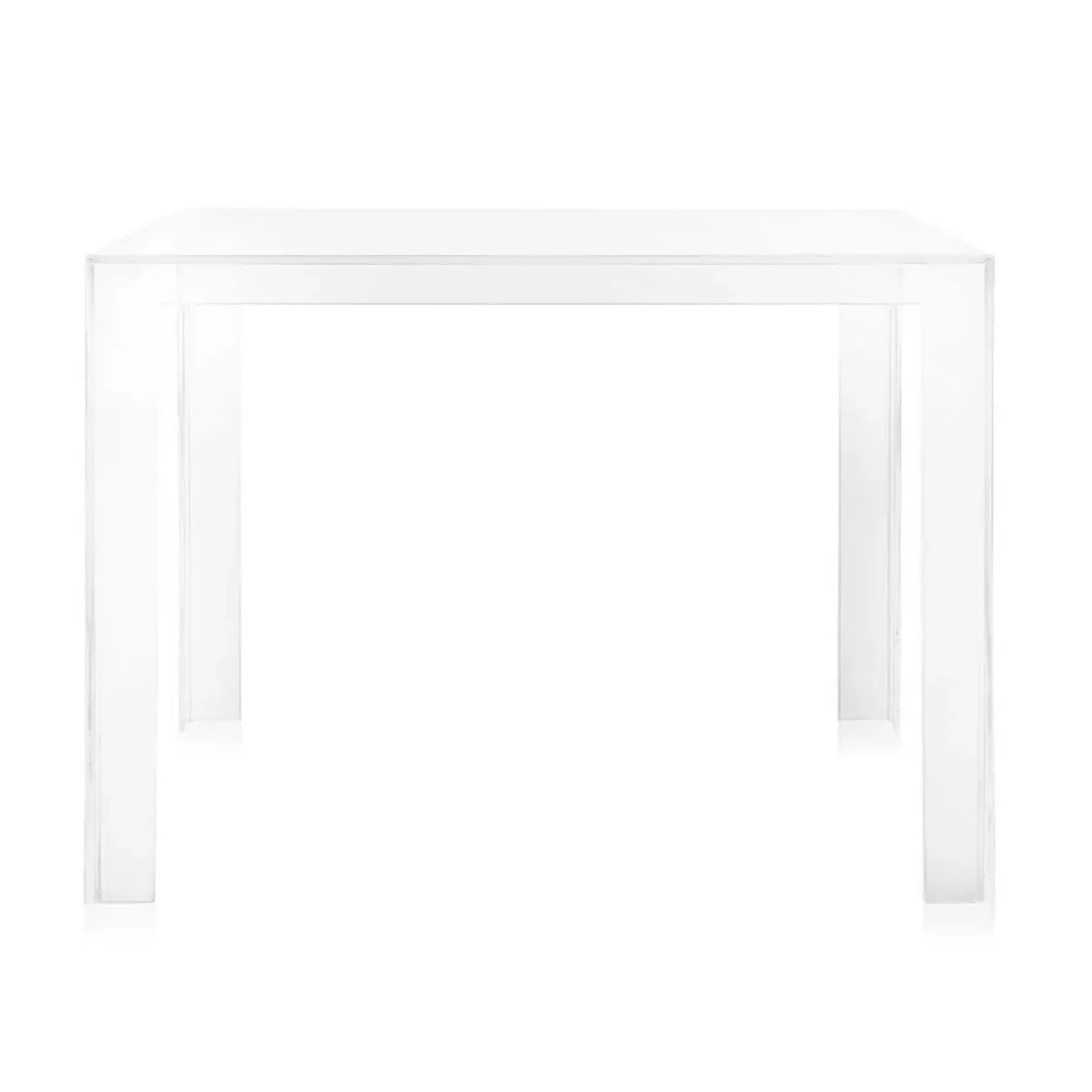 Kartell Invisible Square Dining Table - White, Metal