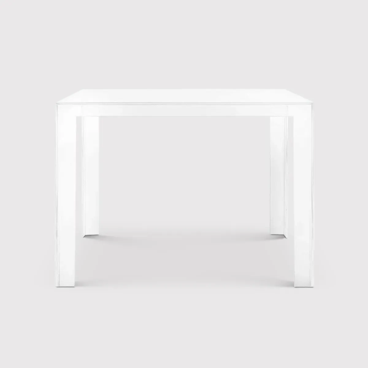 Kartell Invisible Square Dining Table - White, Metal image