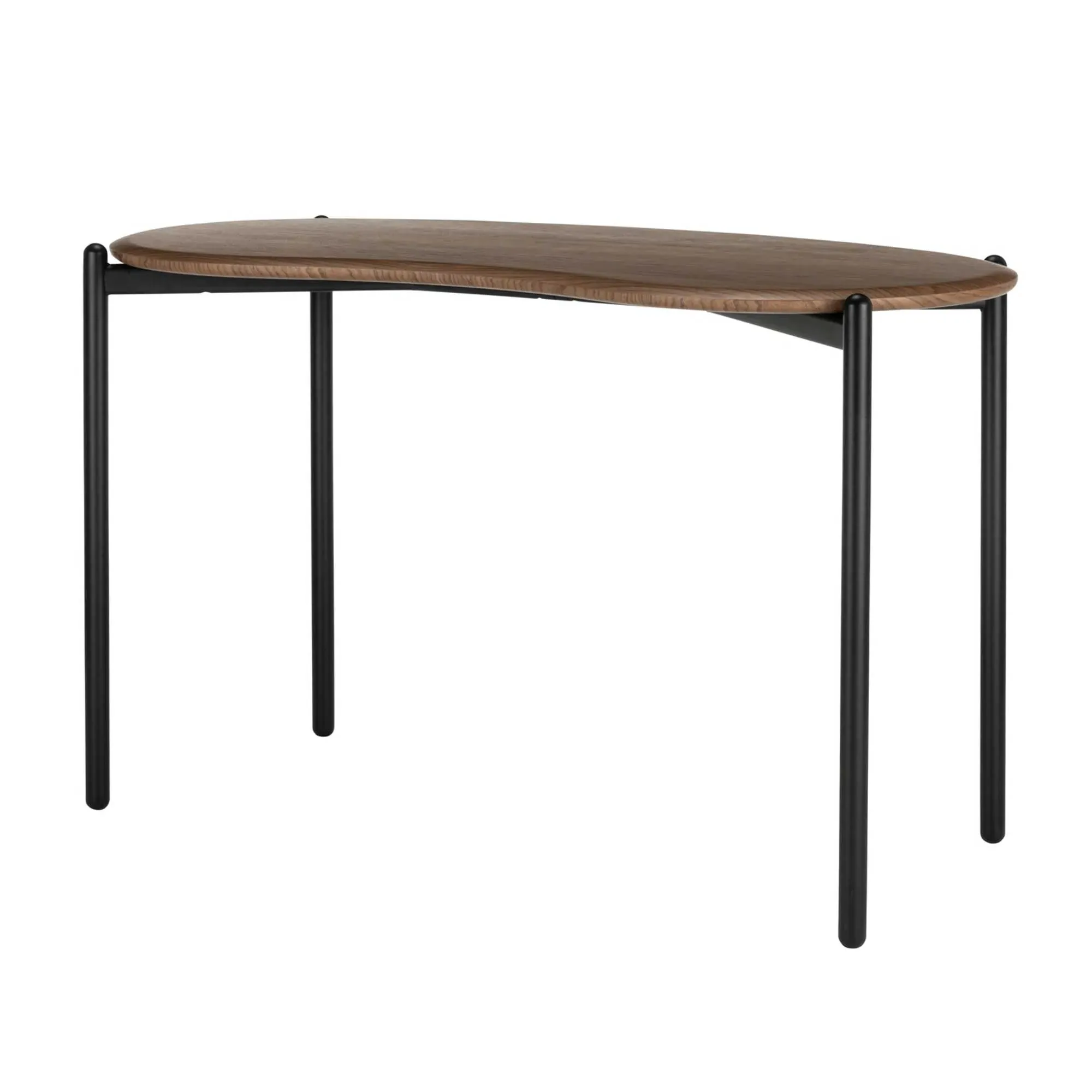 Kartell Lunat Round Desk - Walnut, Wood