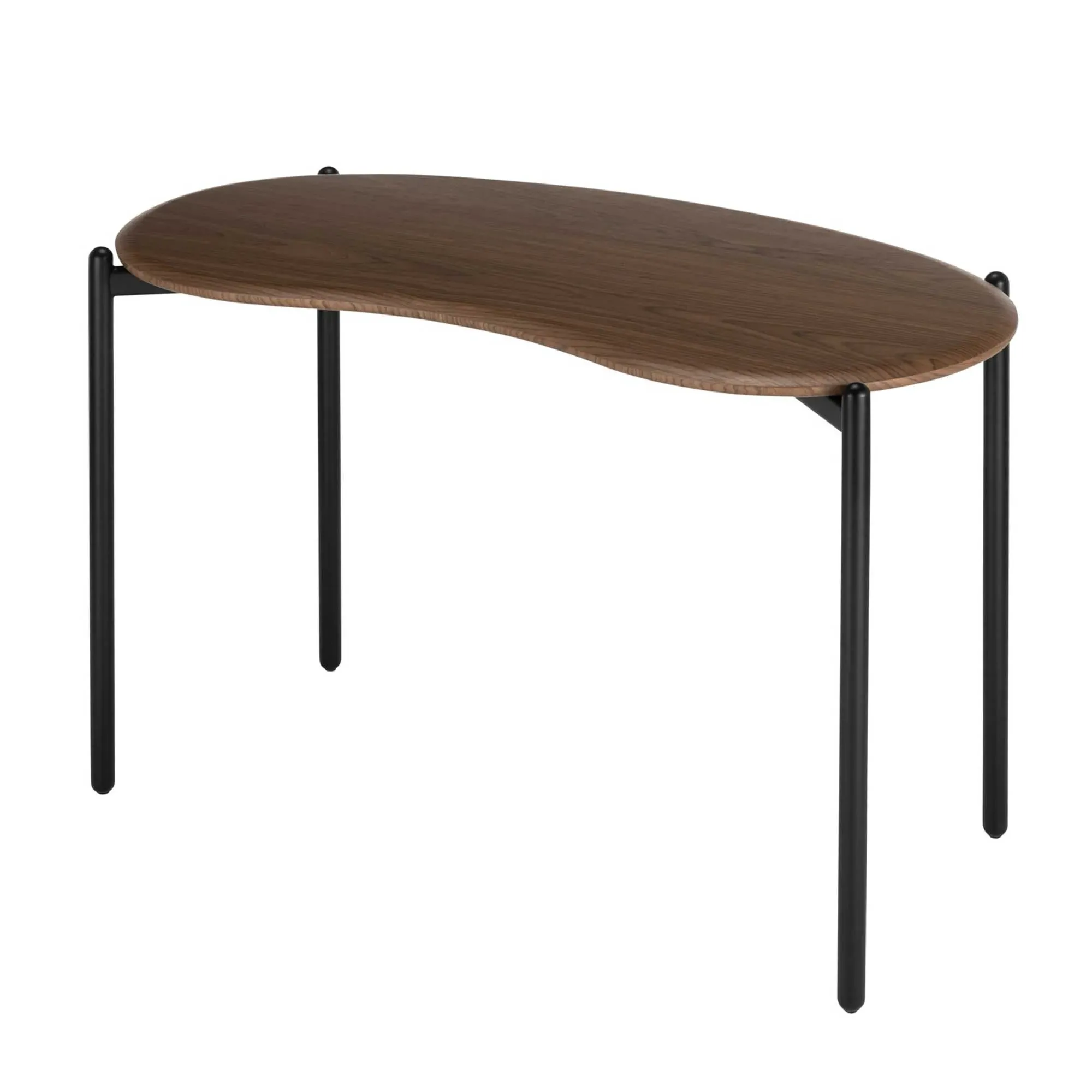 Kartell Lunat Round Desk - Walnut, Wood