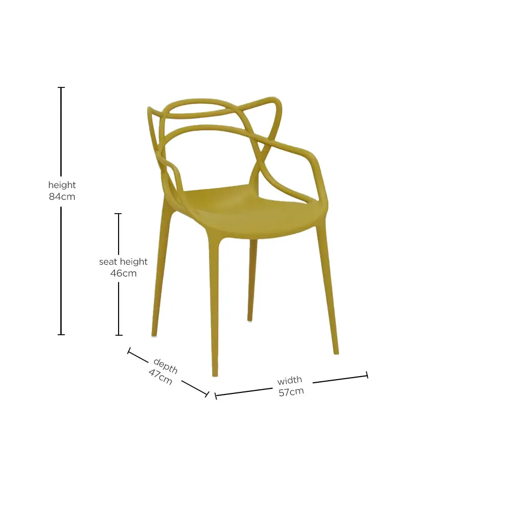 Kartell Masters Dining Chair - Yellow, Plastic
