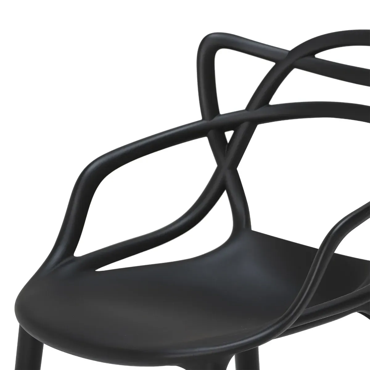 Kartell Masters High Dining Stool Height 75cm - Black, Plastic