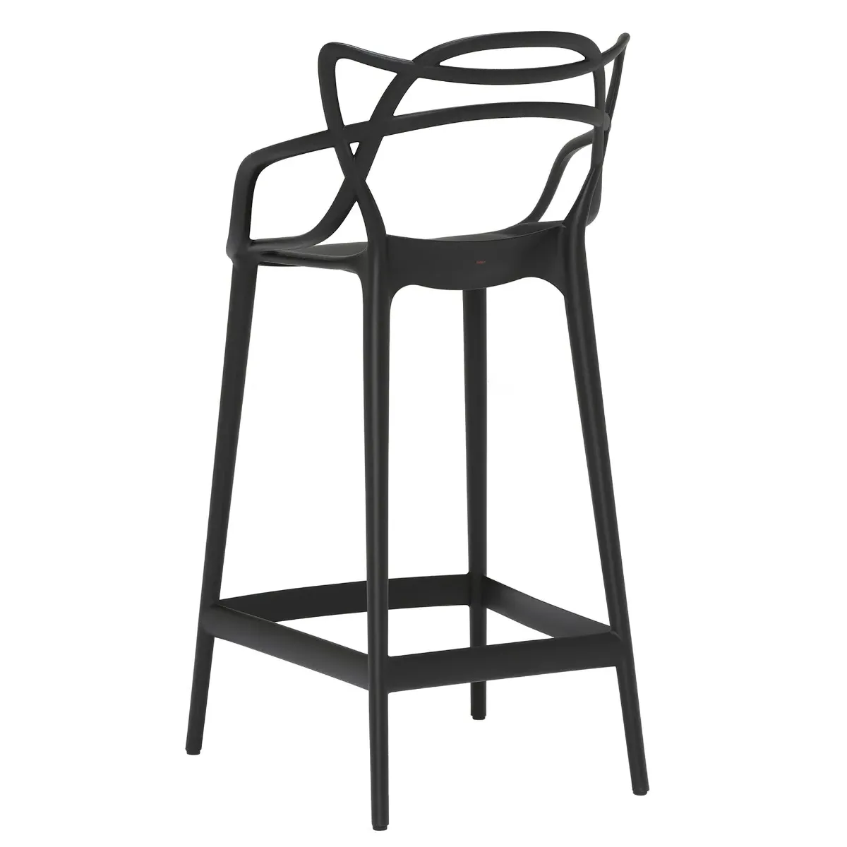 Kartell Masters High Dining Stool Height 75cm - Black, Plastic