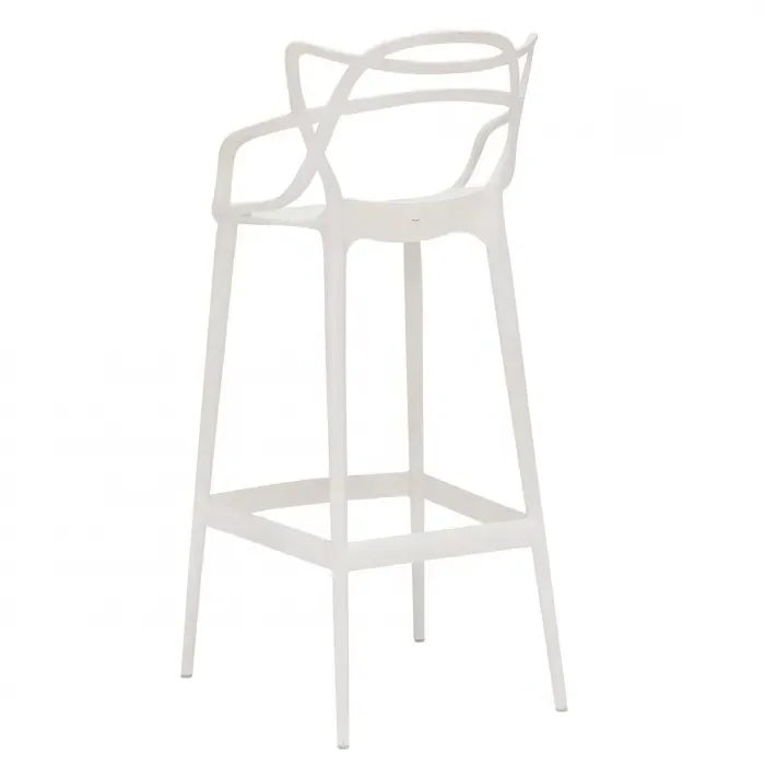 Kartell Masters High Dining Stool Height 75cm - White, Plastic