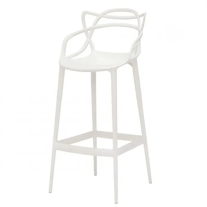 Kartell Masters High Dining Stool Height 75cm - White, Plastic