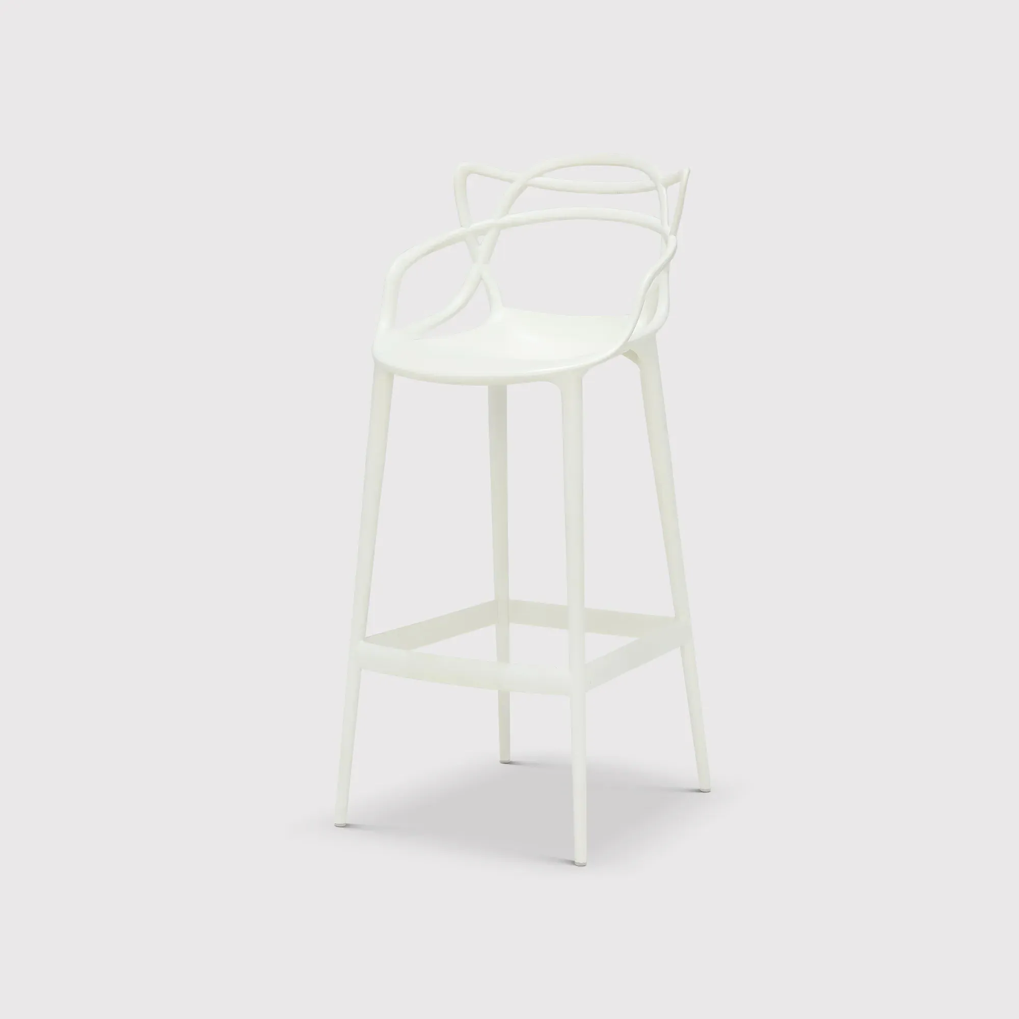 Kartell Masters High Dining Stool Height 75cm - White, Plastic