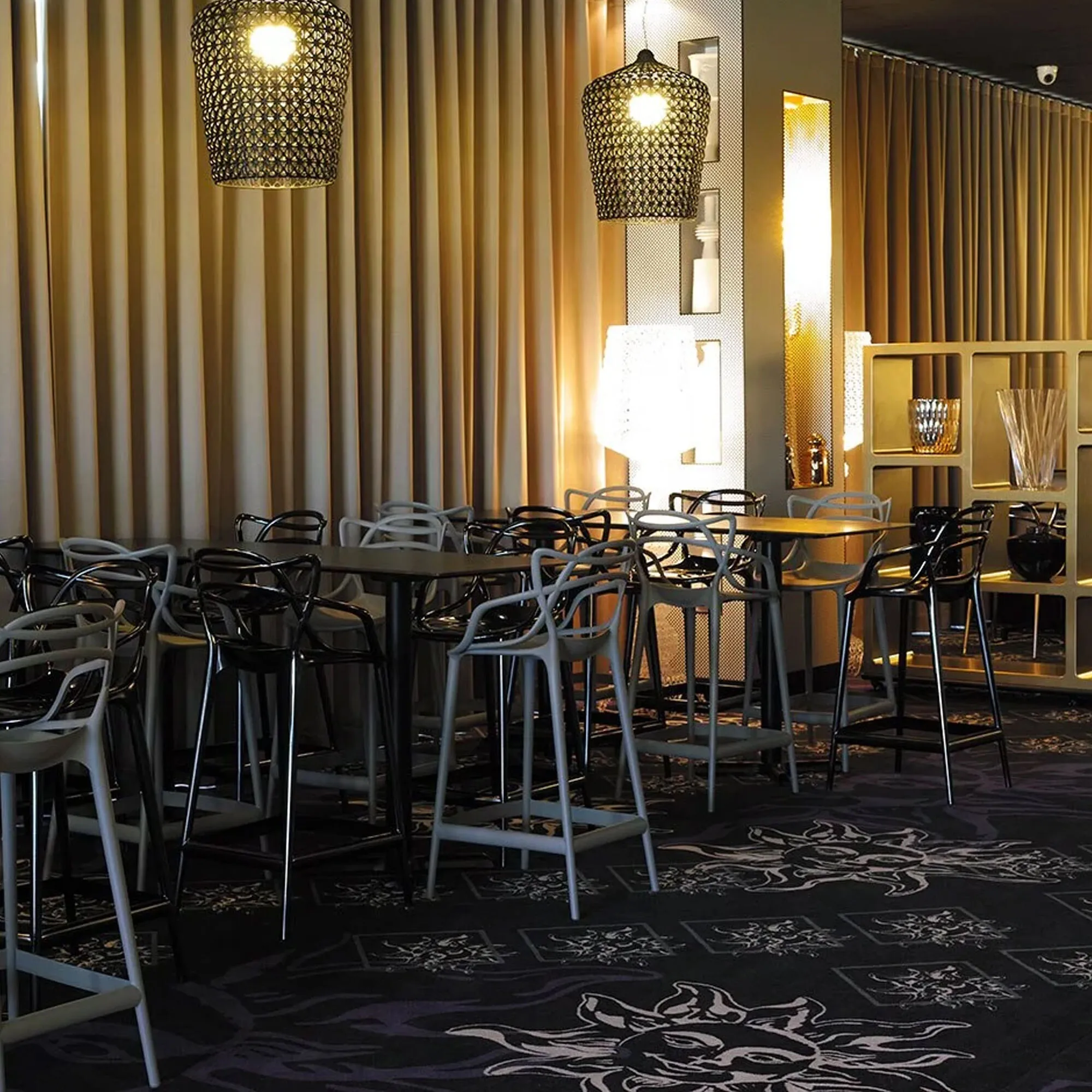 Kartell Masters Low Dining Stool 65cm - Grey, Plastic