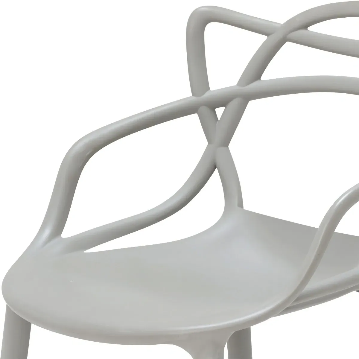 Kartell Masters Low Dining Stool 65cm - Grey, Plastic