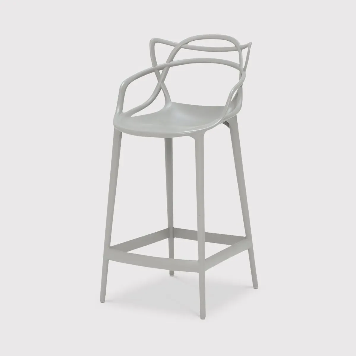 Kartell Masters Low Dining Stool 65cm - Grey, Plastic