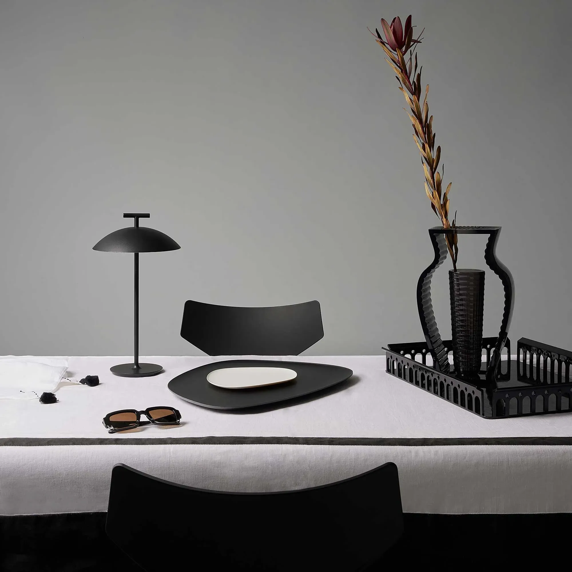 Kartell Mini Geen A Battery Table Lamp - Black, Steel