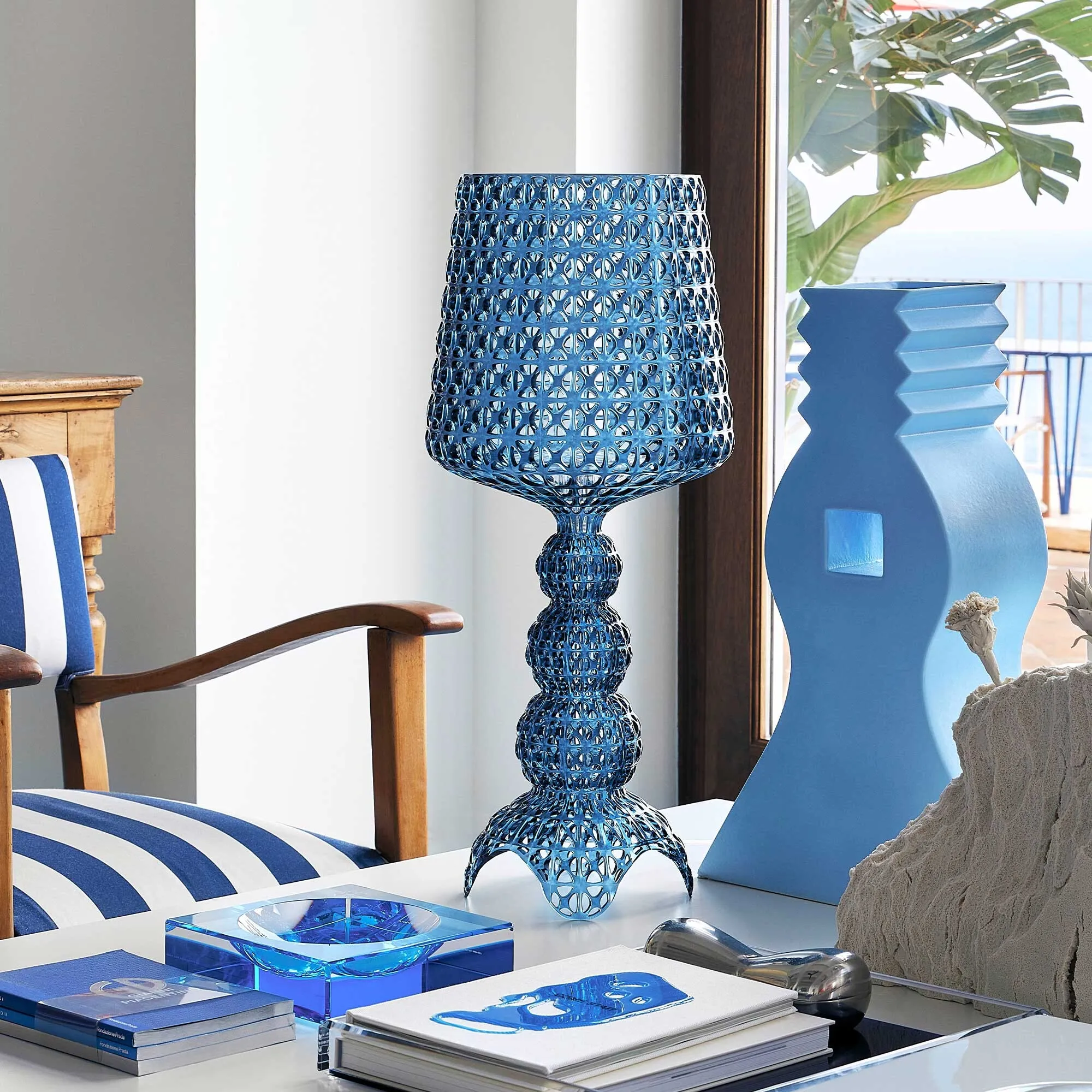 Kartell Mini Kabuki Table Lamp - Blue, Polycarbonate
