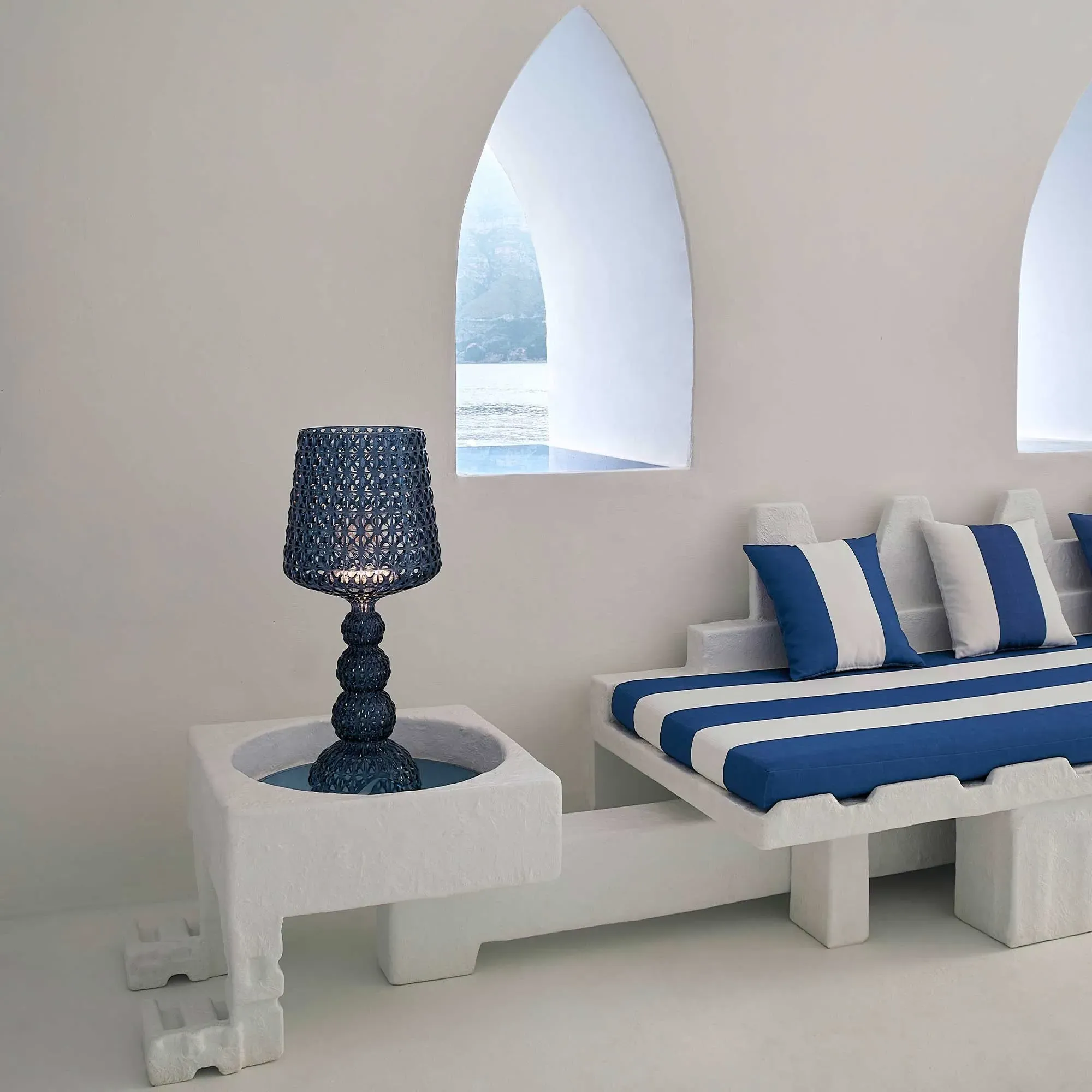 Kartell Mini Kabuki Table Lamp - Blue, Polycarbonate