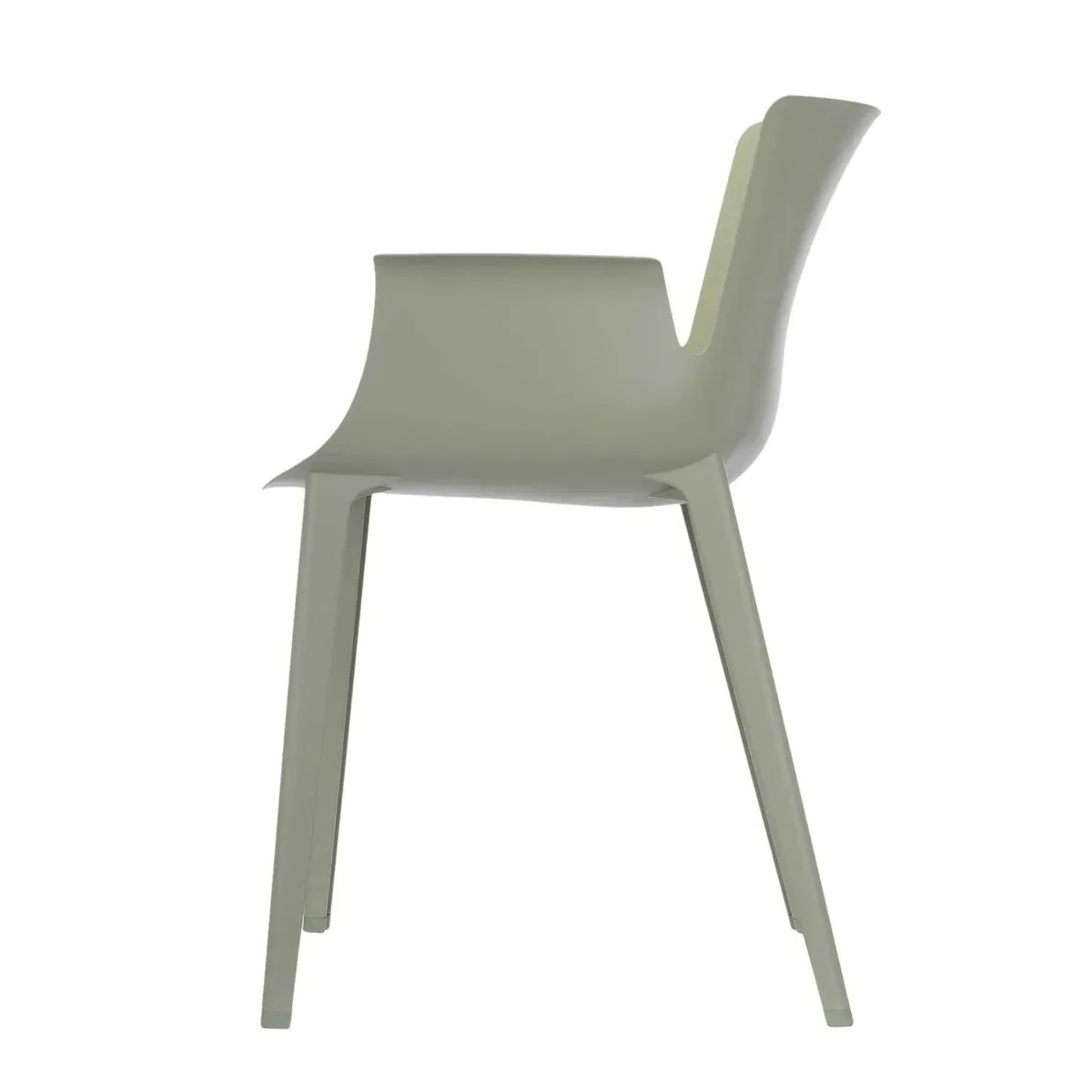 Kartell Piuma Dining Chair with Arms - Green