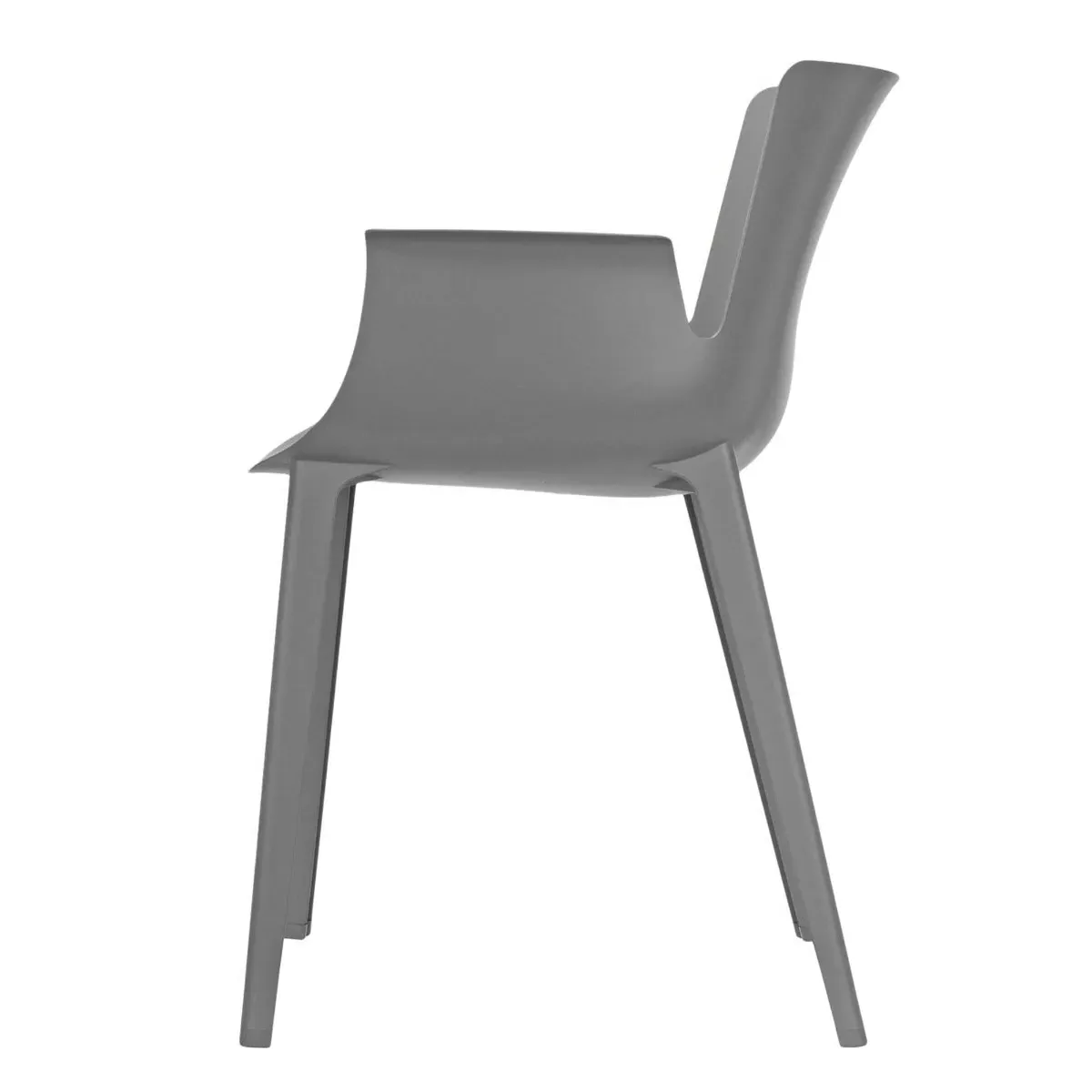 Kartell Piuma Dining Chair with Arms - Grey