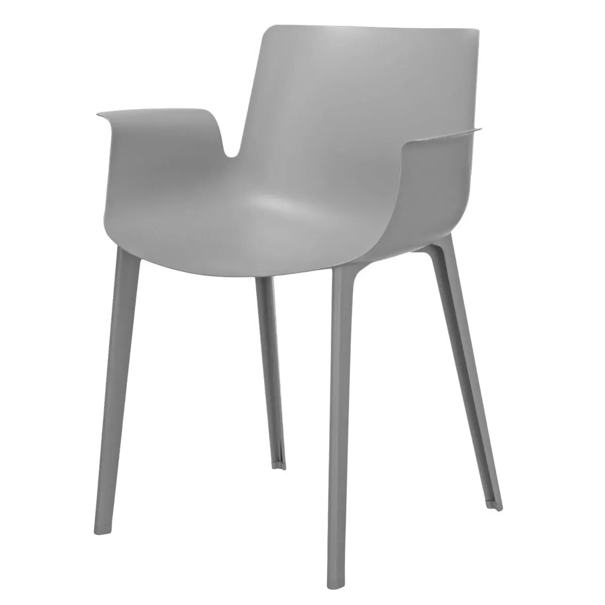 Kartell Piuma Dining Chair with Arms - Grey