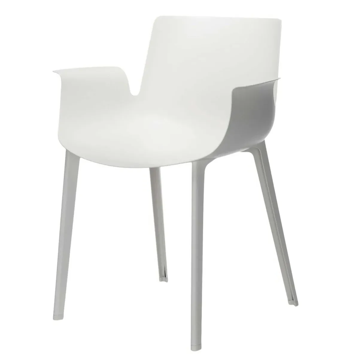 Kartell Piuma Dining Chair with Arms - White