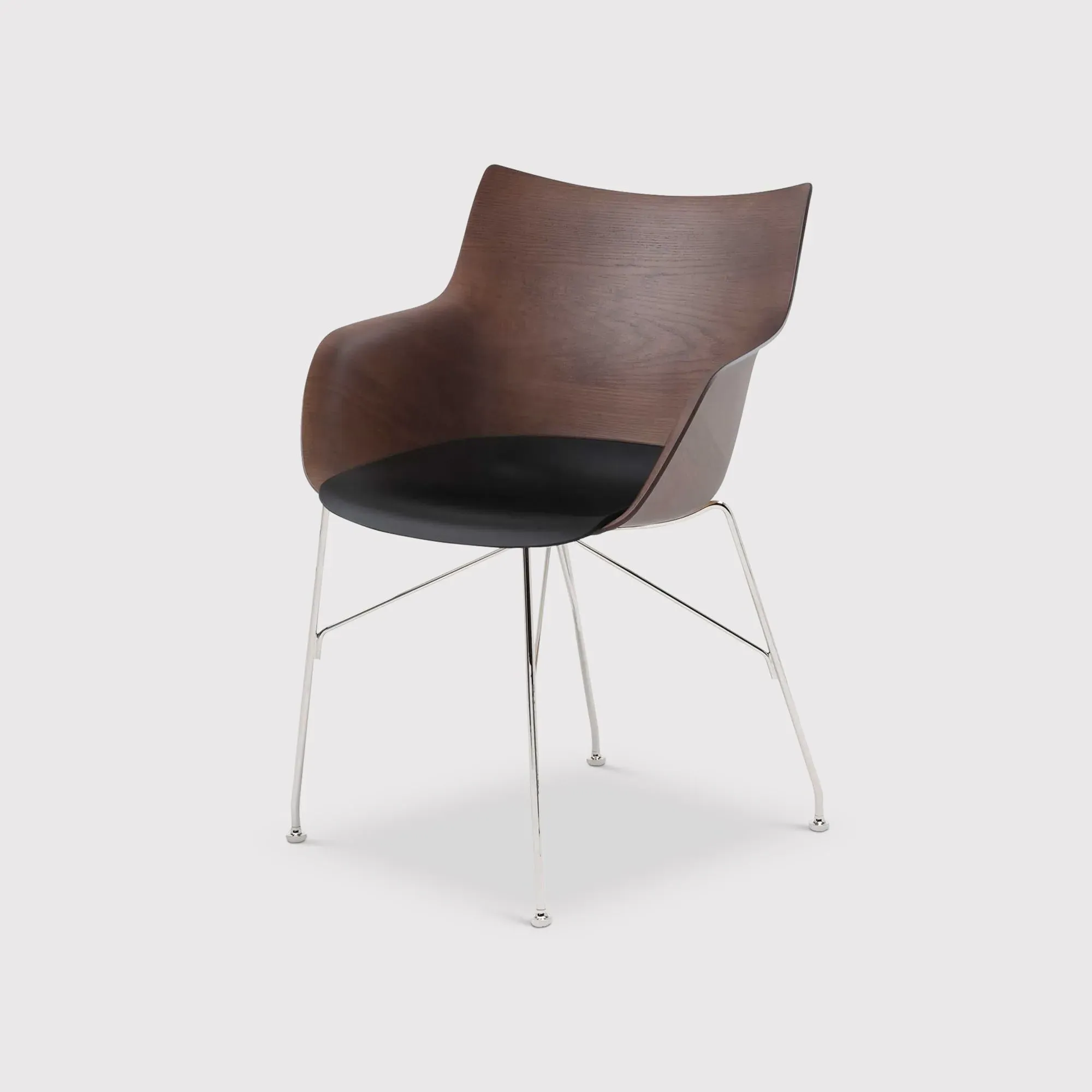 Kartell Smartwood Armchair - Black, Wood