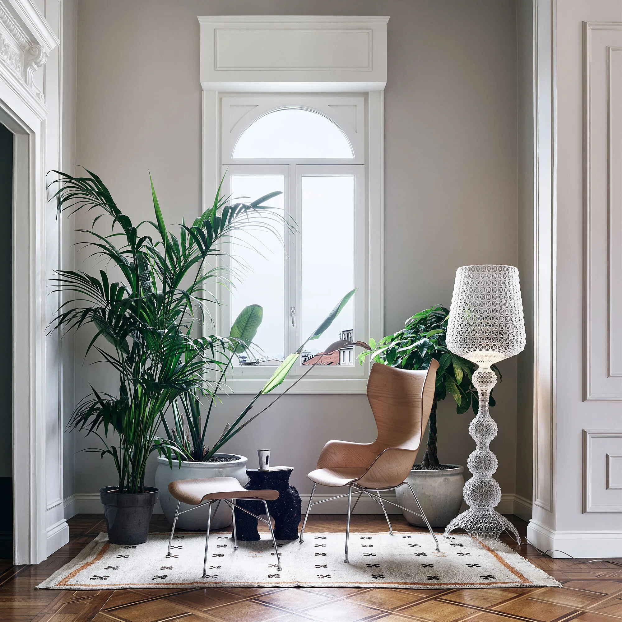 Kartell Smartwood Footstool - Neutral, Wood