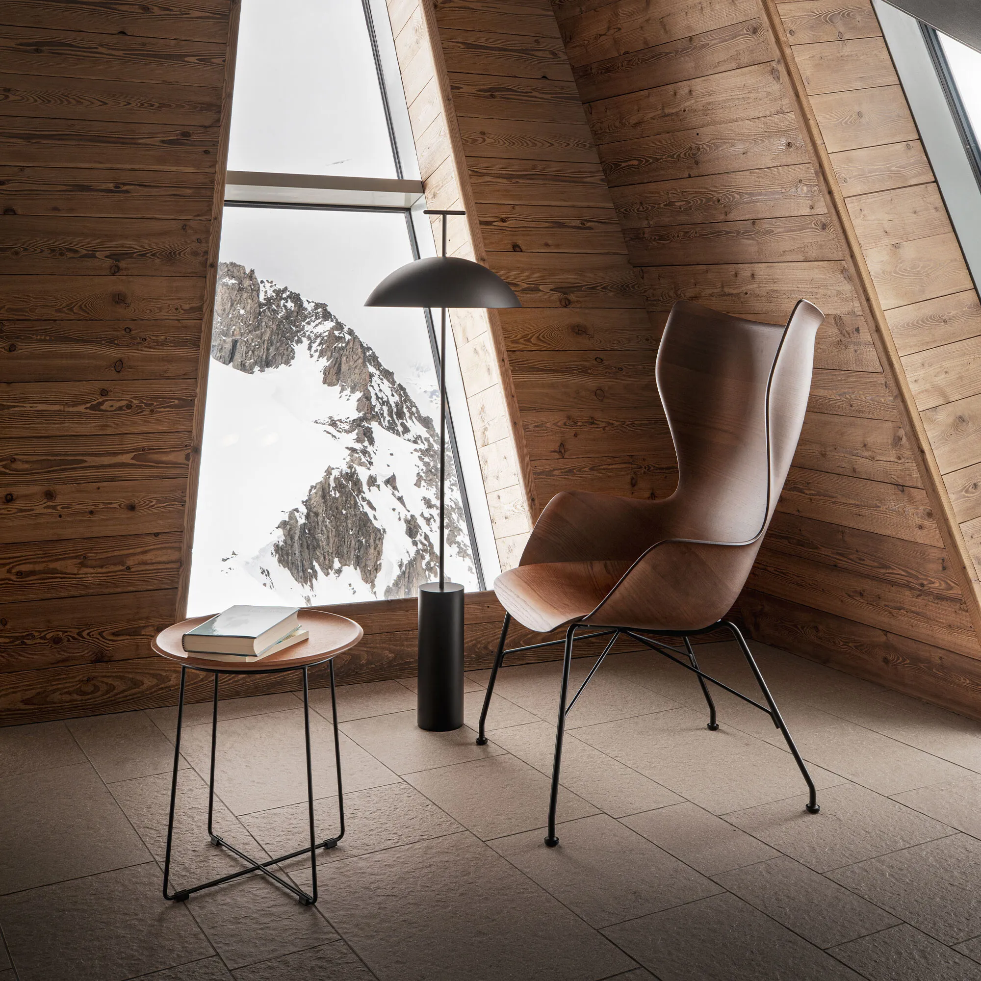 Kartell Smartwood Lounge Chair - Brown, Wood