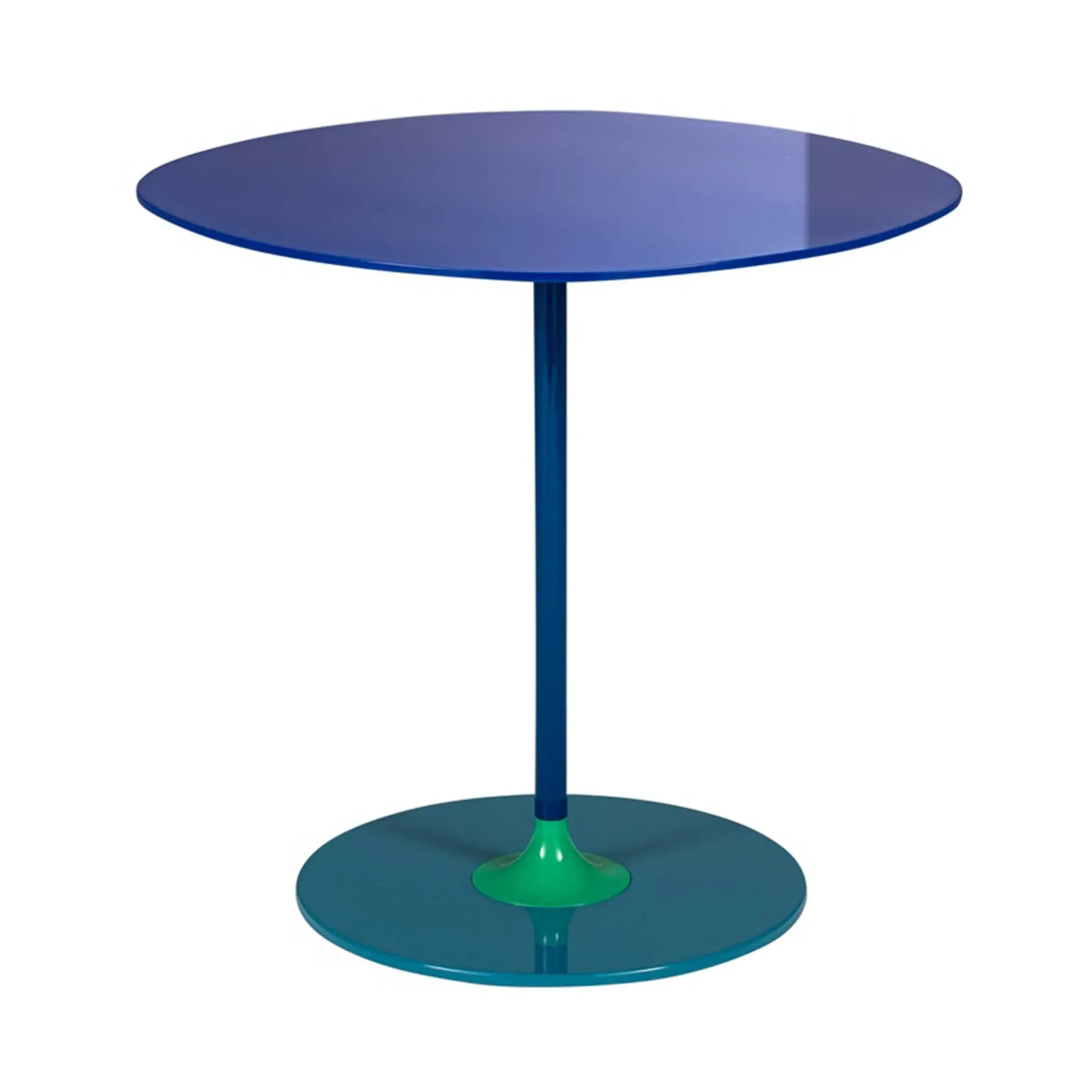 Kartell Thierry Round Side Table - Blue, Glass
