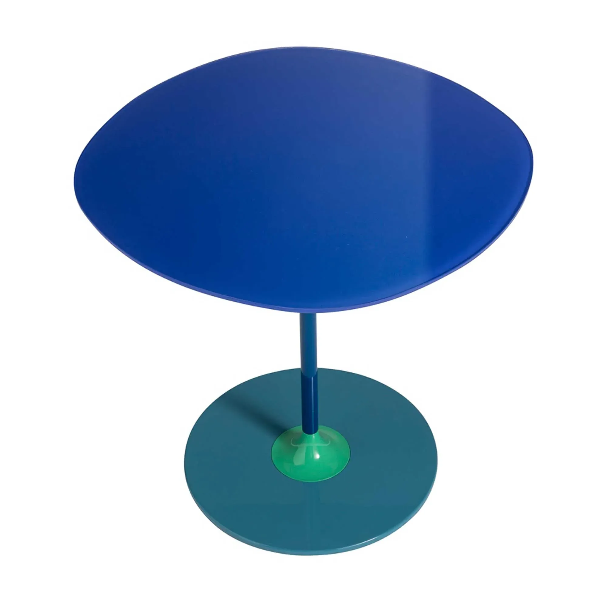 Kartell Thierry Round Side Table - Blue, Glass