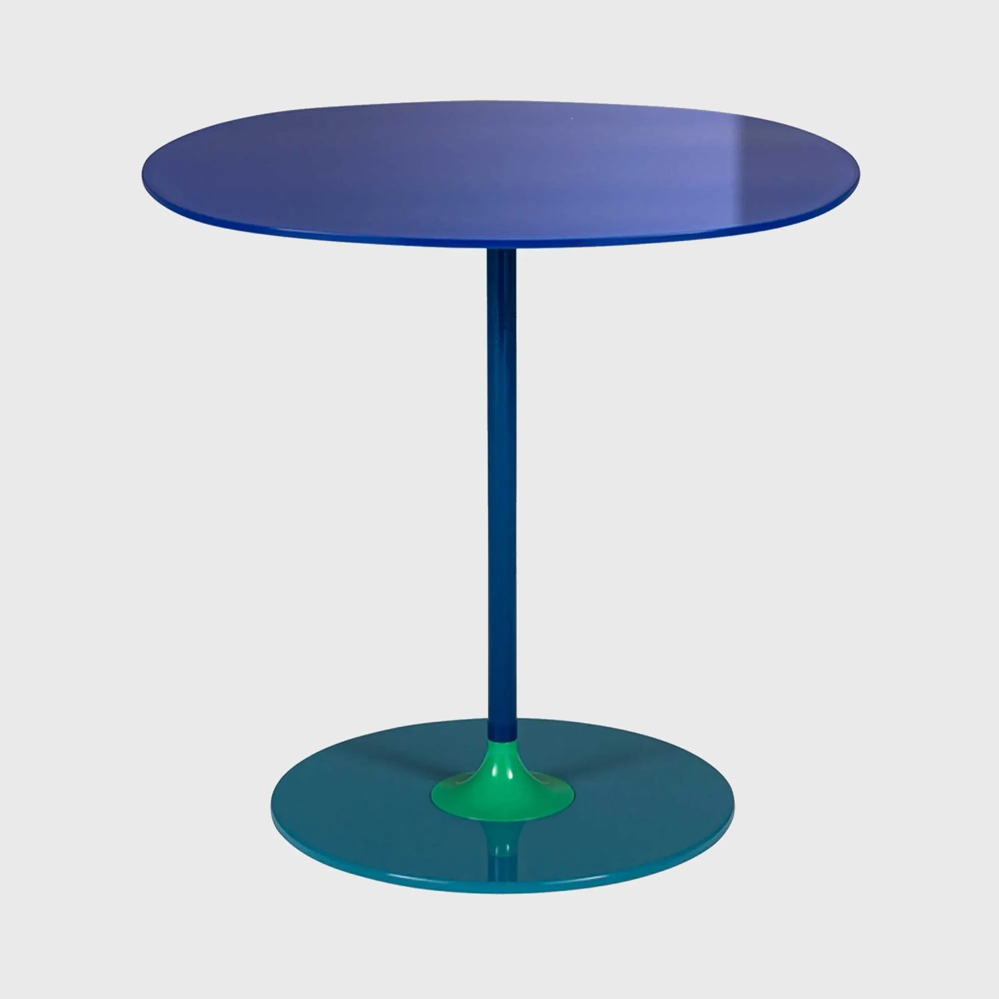 Kartell Thierry Round Side Table - Blue, Glass