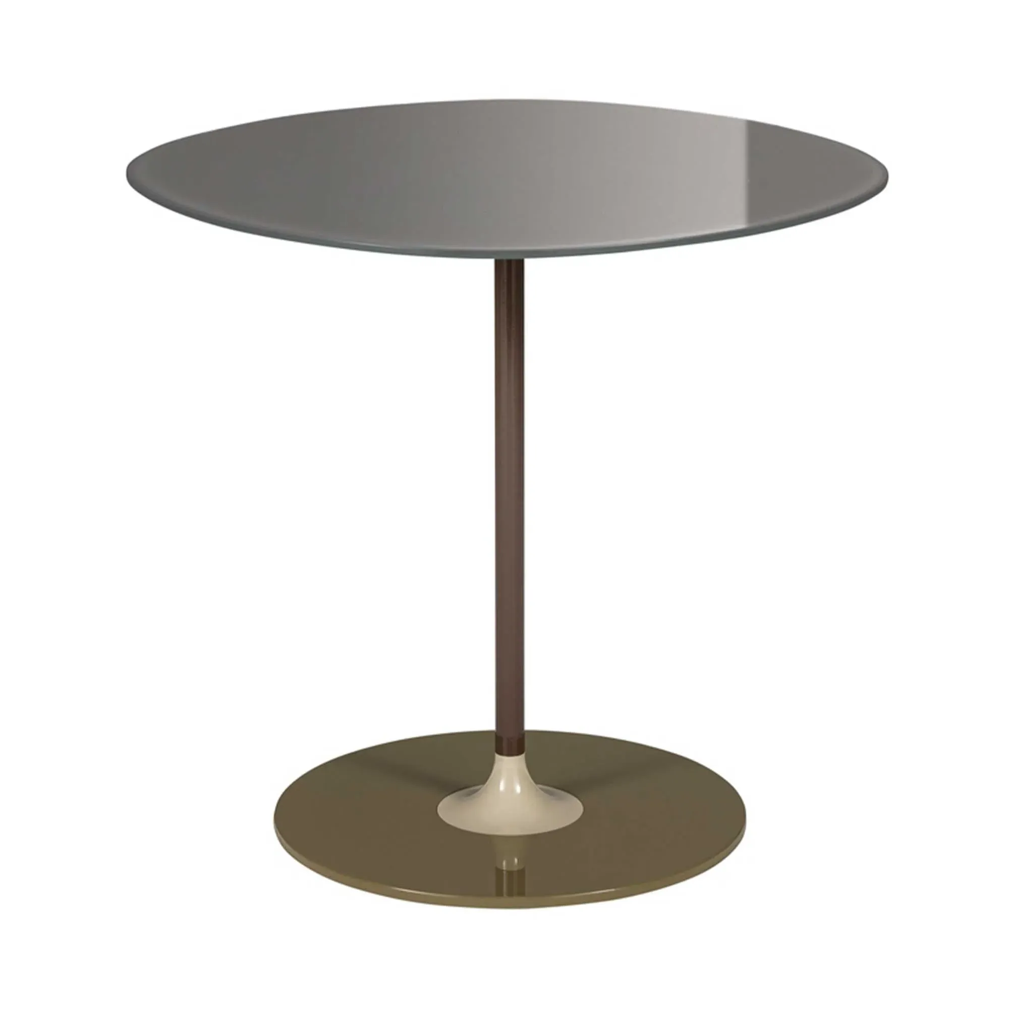 Kartell Thierry Round Side Table - Grey, Glass