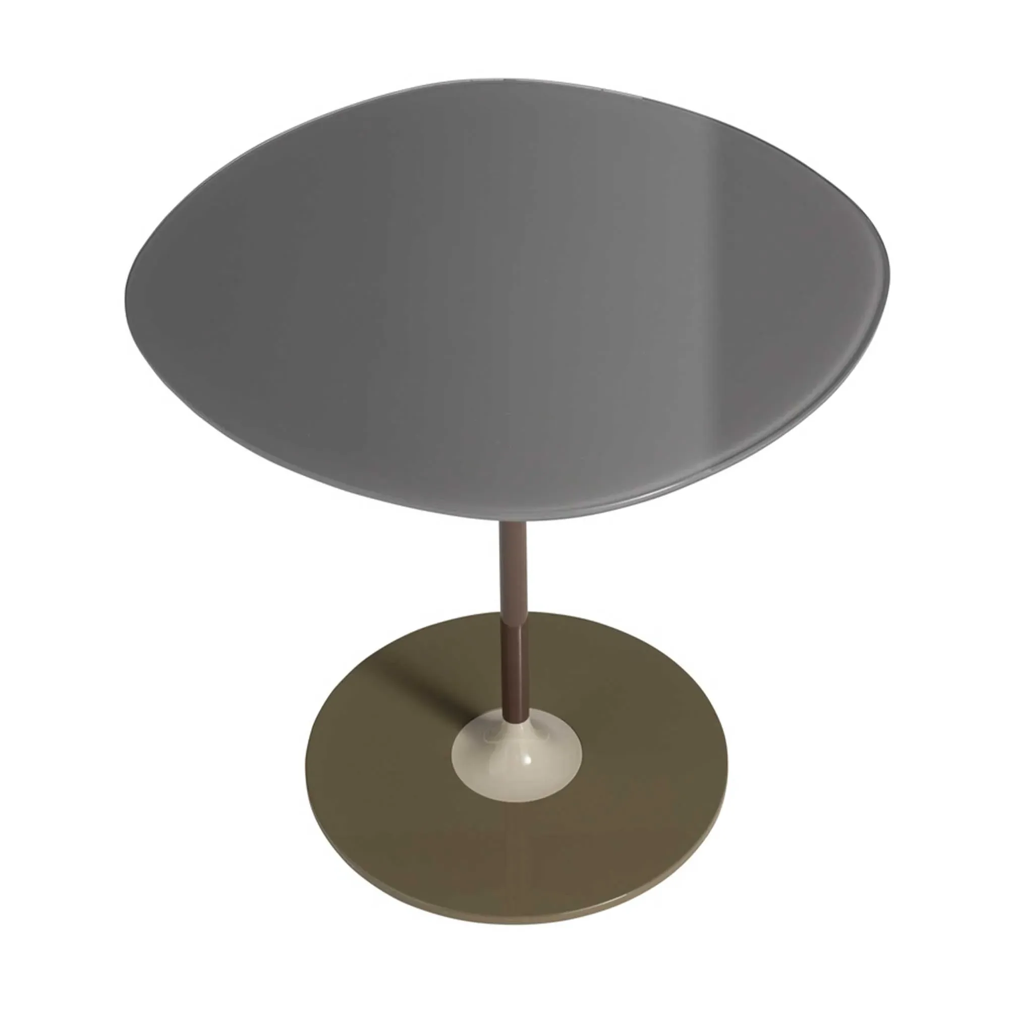 Kartell Thierry Round Side Table - Grey, Glass