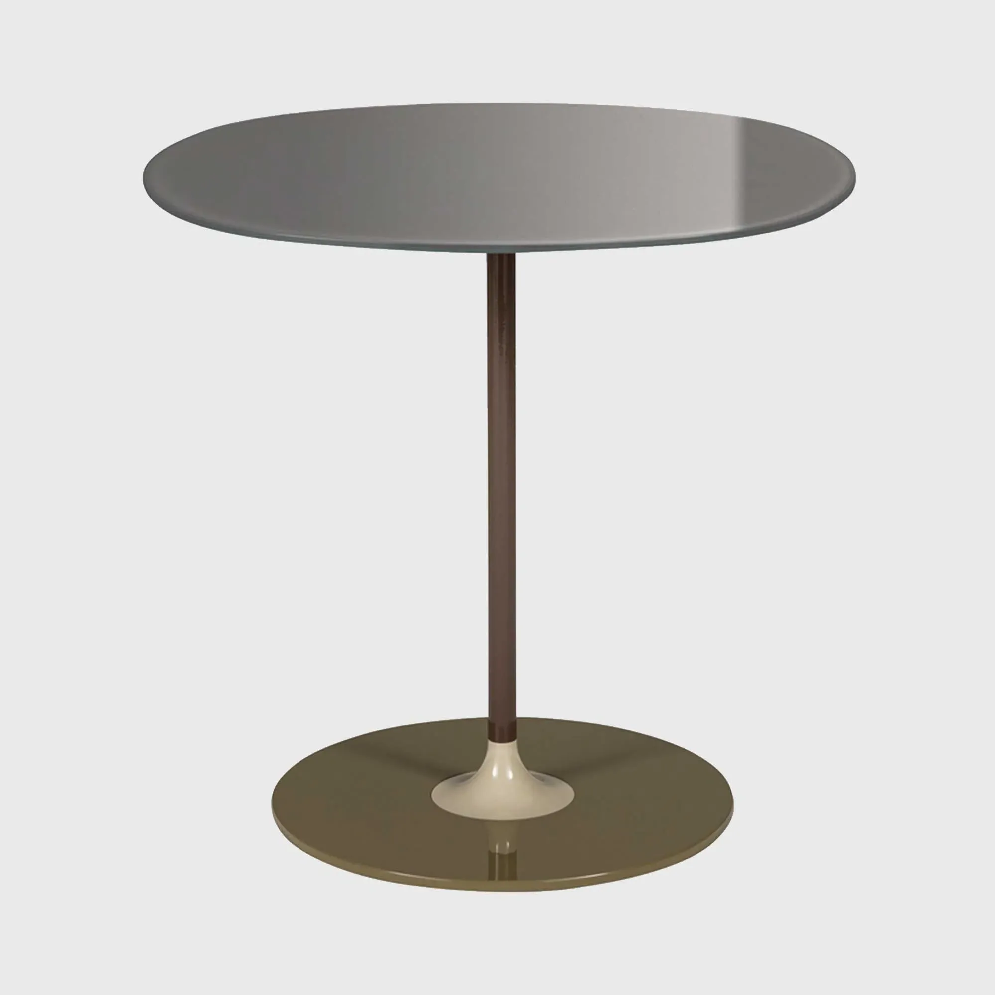 Kartell Thierry Round Side Table - Grey, Glass