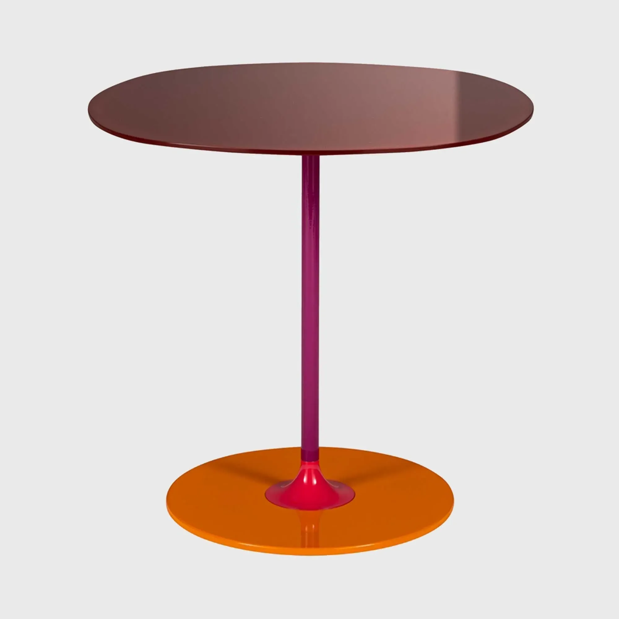 Kartell Thierry Round Side Table - Red, Glass
