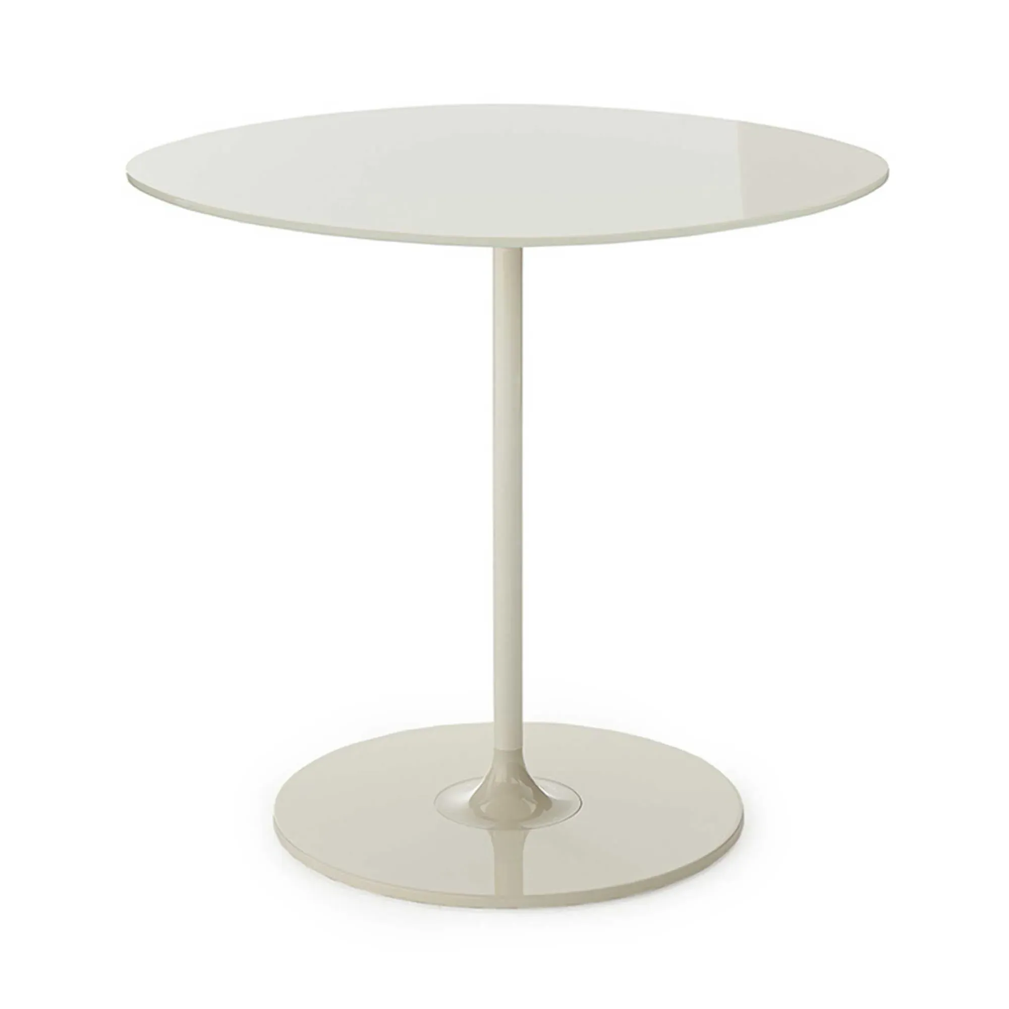 Kartell Thierry Round Side Table - White, Glass