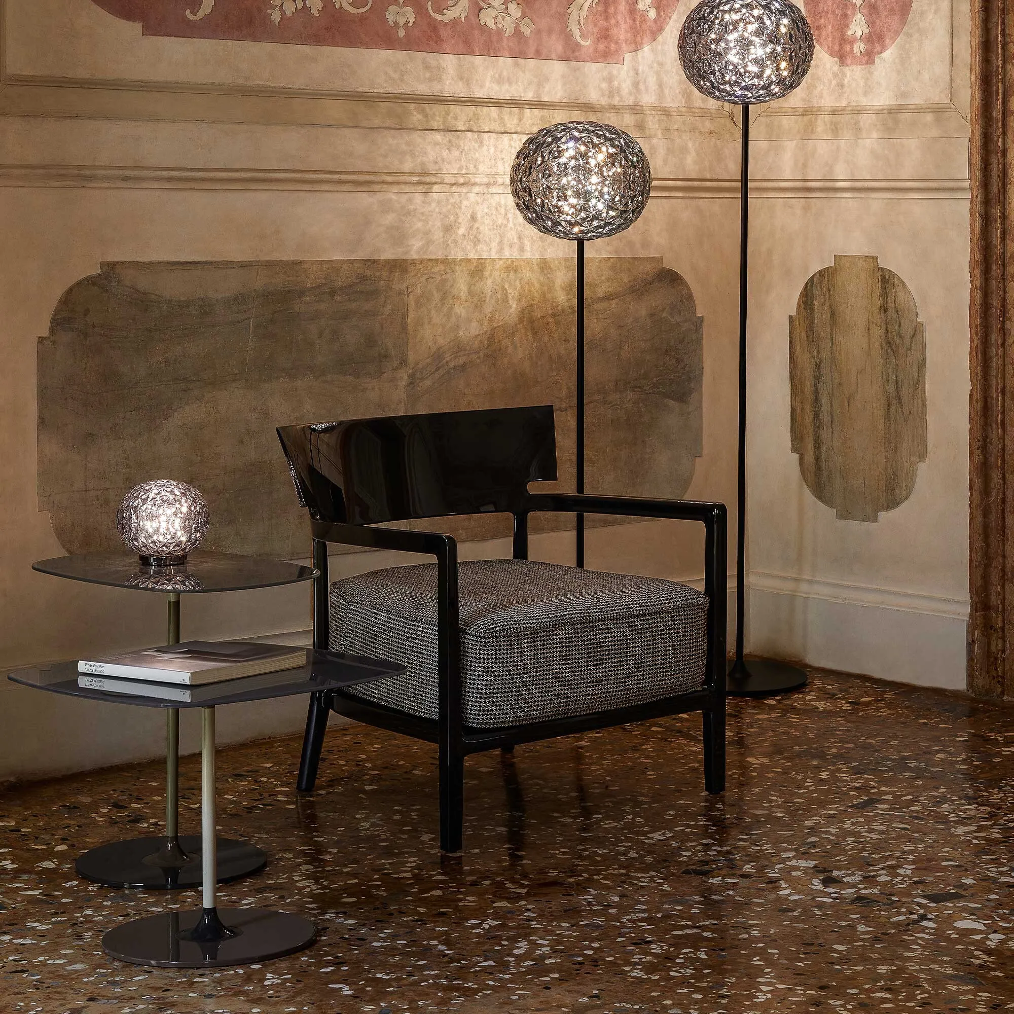 Kartell Thierry Side Table - Grey, Glass