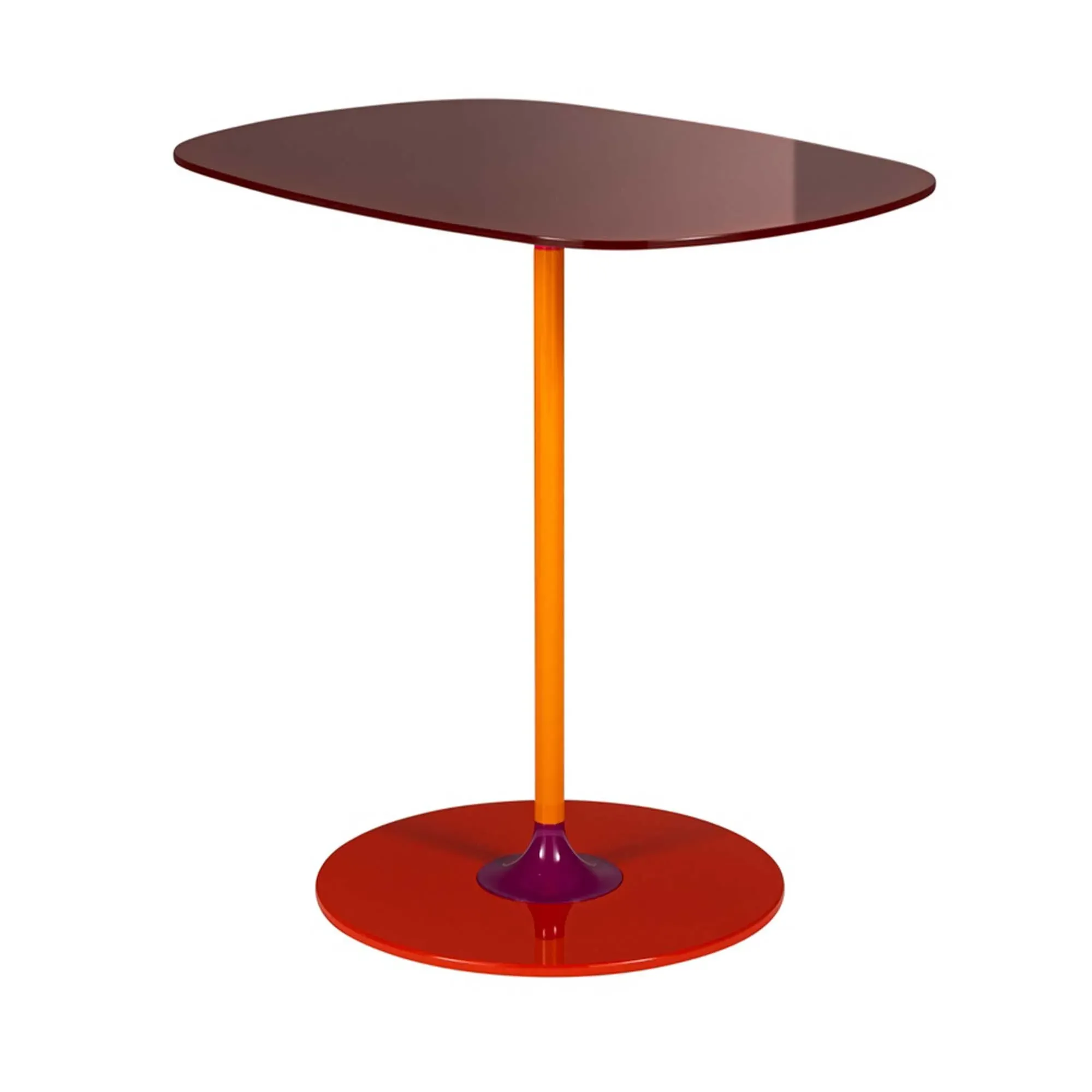Kartell Thierry Side Table - Red, Glass