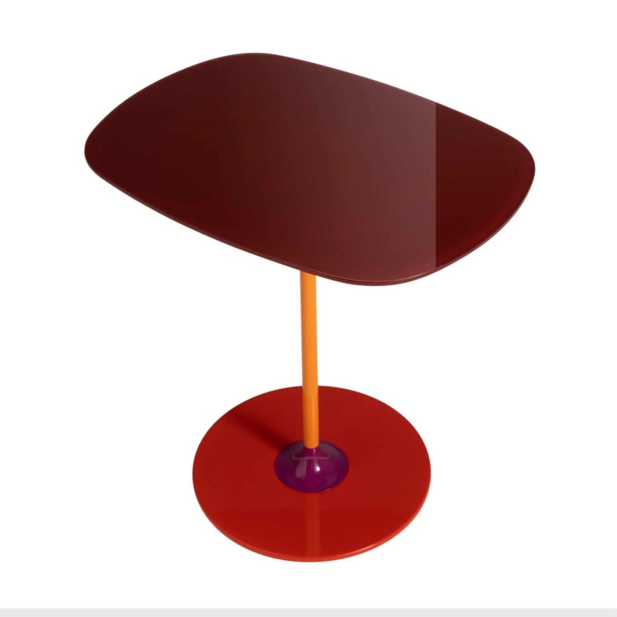 Kartell Thierry Side Table - Red, Glass