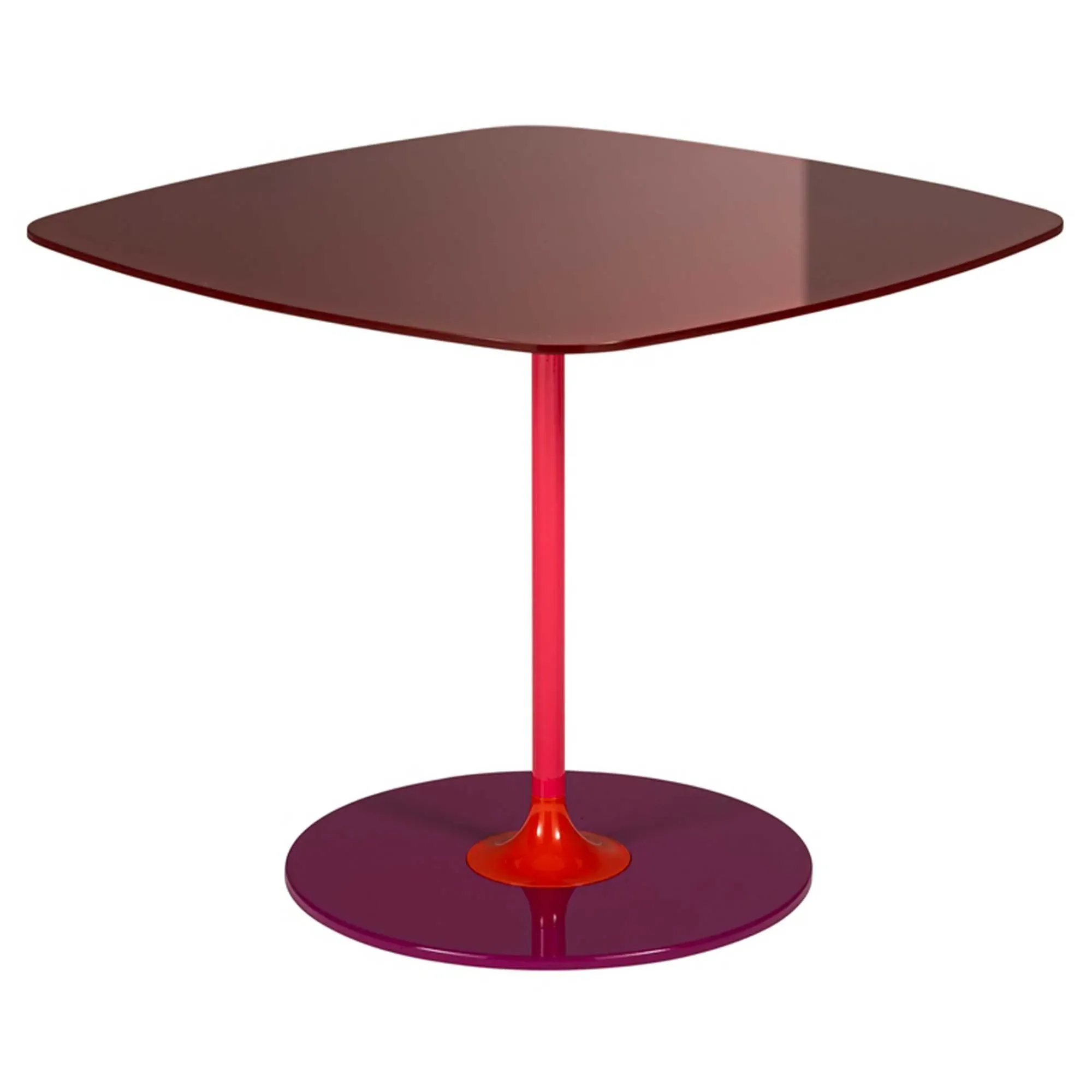 Kartell Thierry Side Table - Red, Glass
