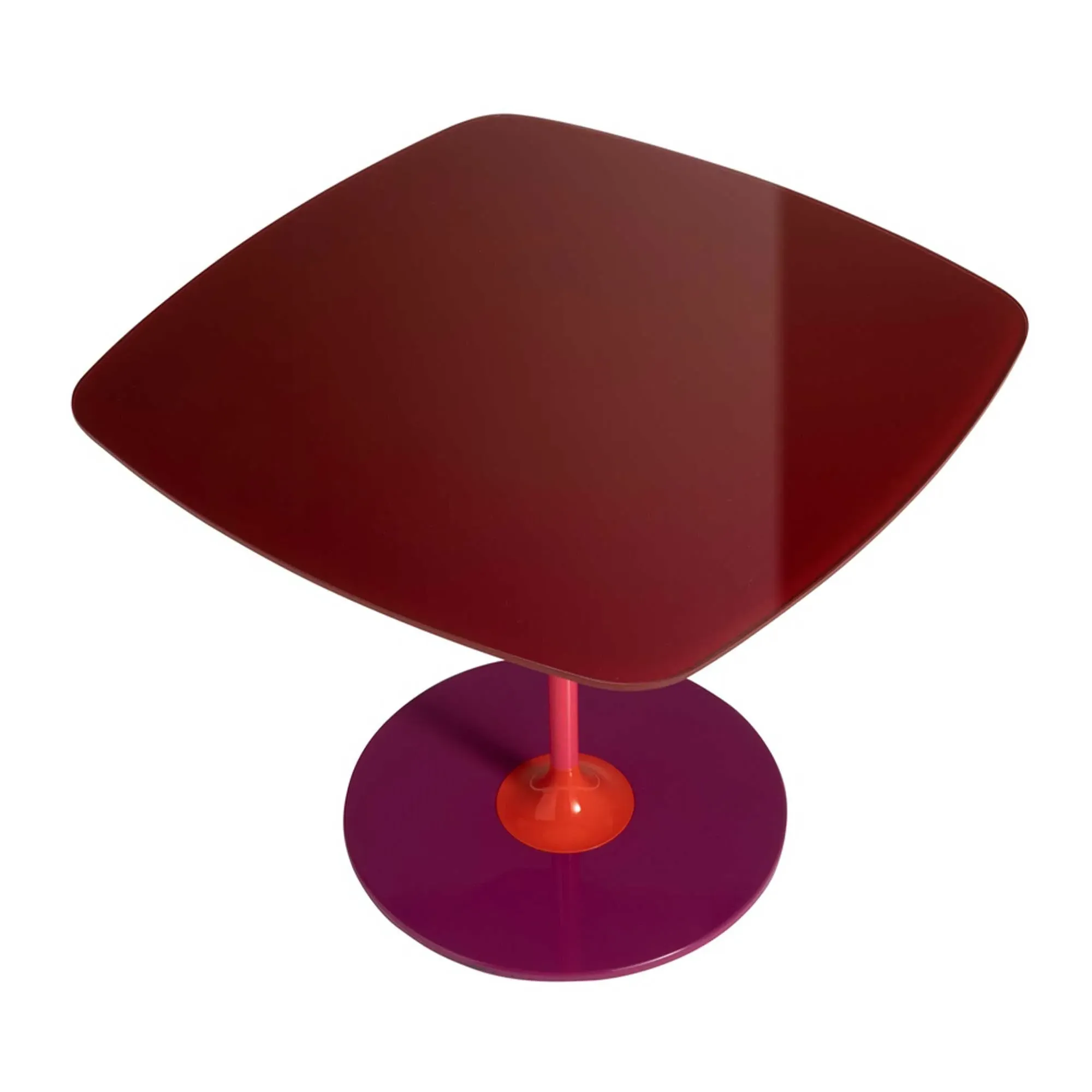 Kartell Thierry Side Table - Red, Glass