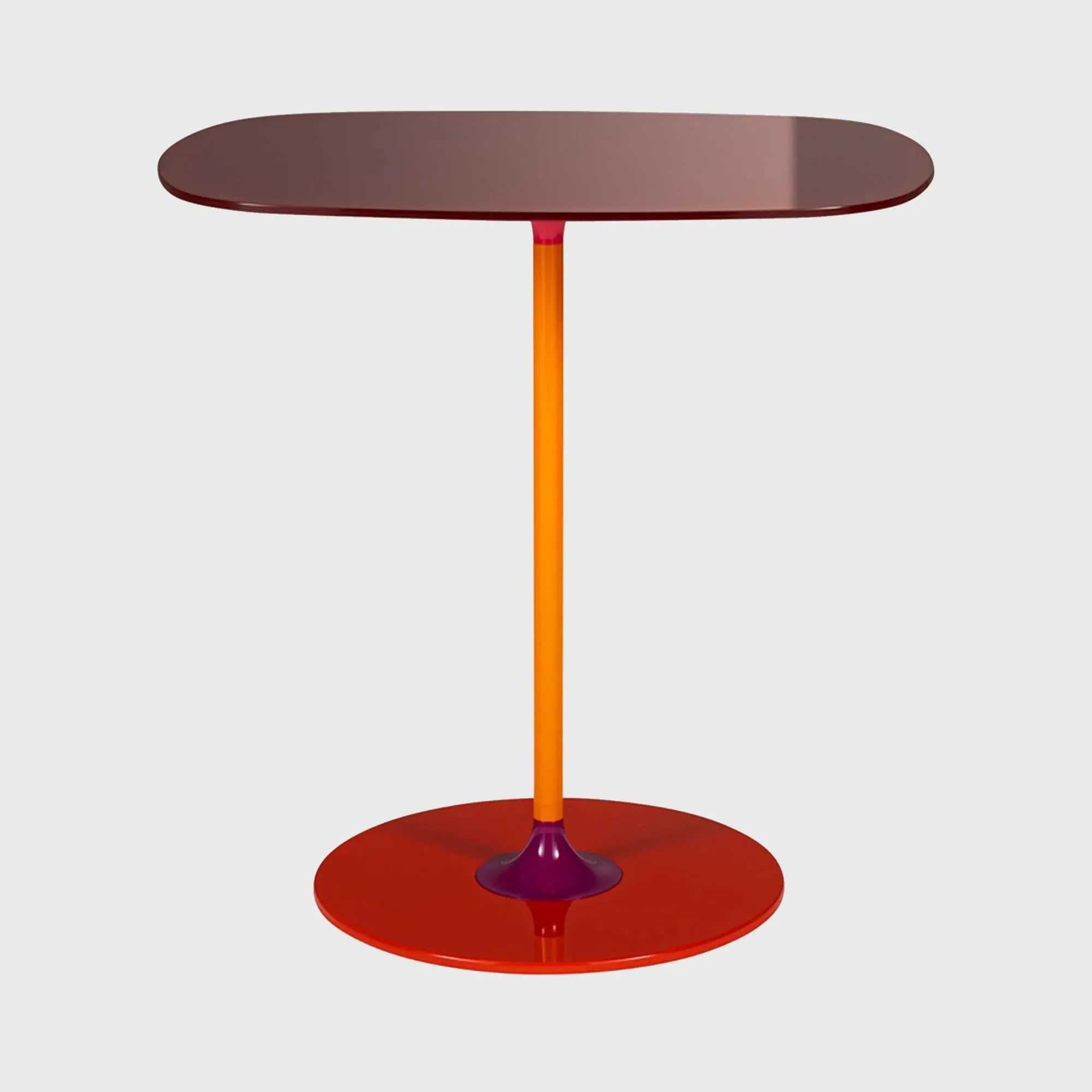 Kartell Thierry Side Table - Red, Glass