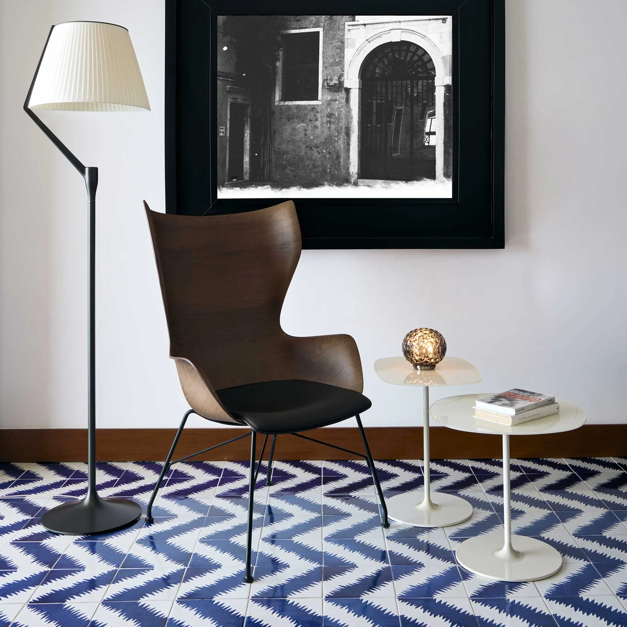 Kartell Thierry Side Table - White, Glass