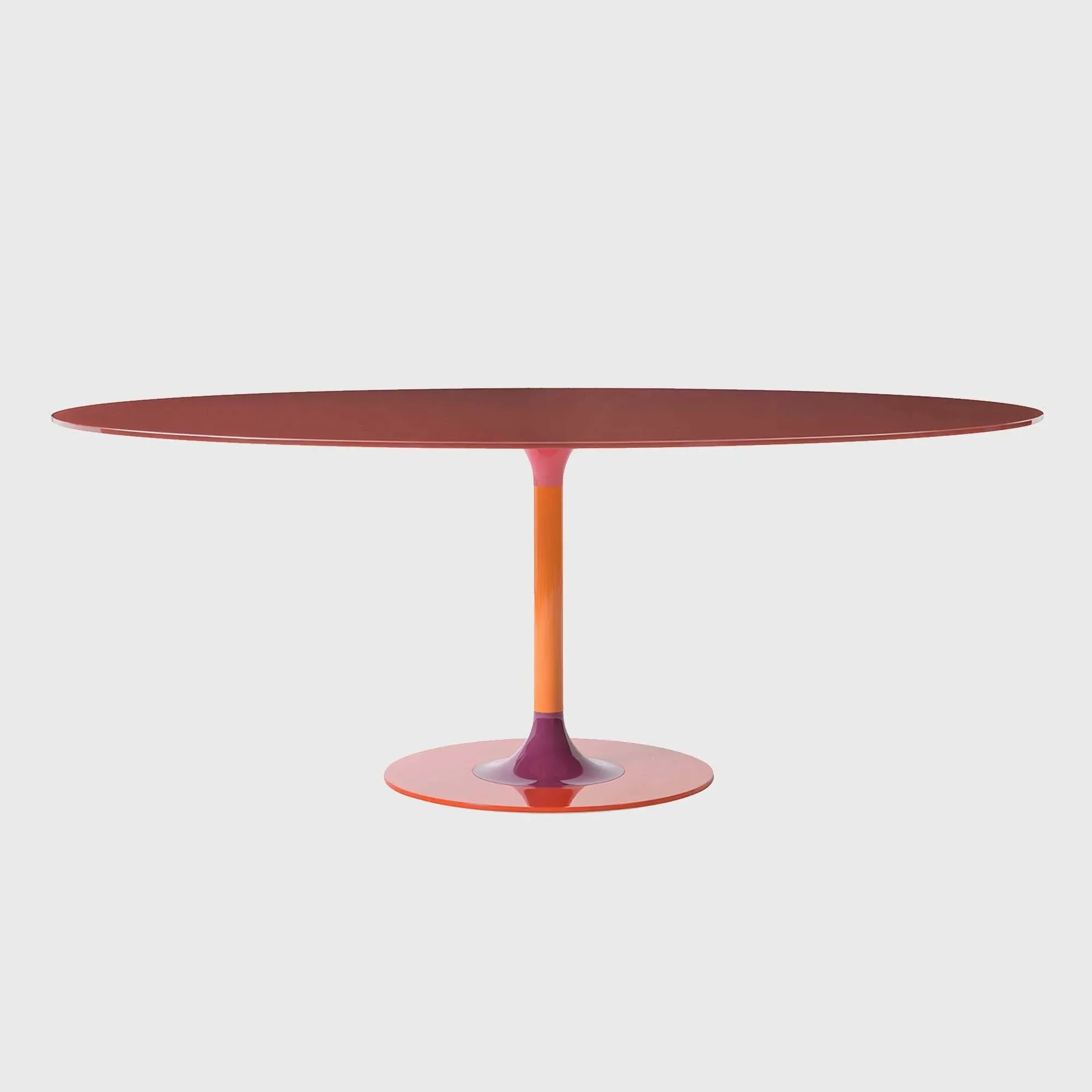 Kartell Thierry XXL Oval Dining Table - Red, Glass