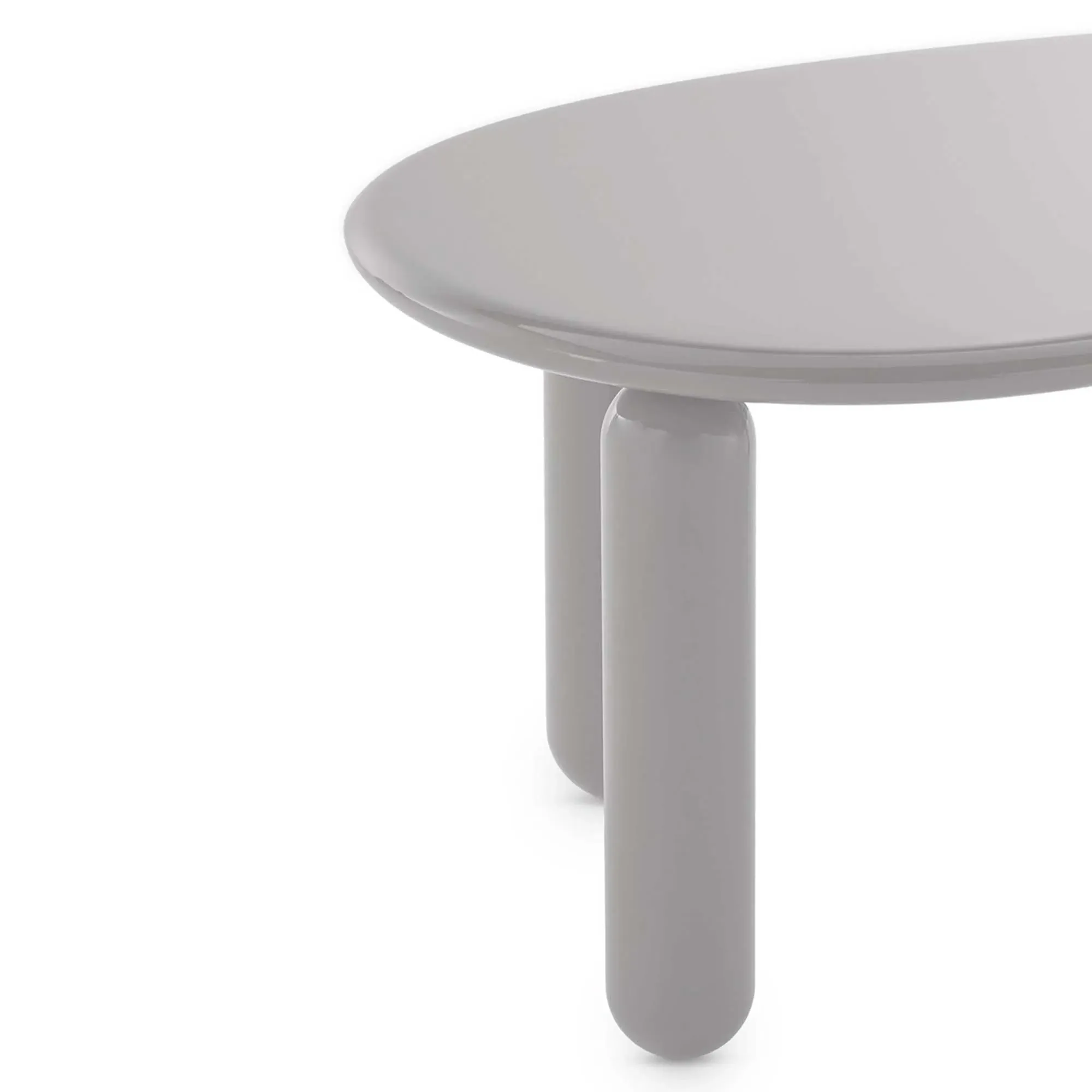 Kartell Undique Mas Round Side Table - Grey, Wood