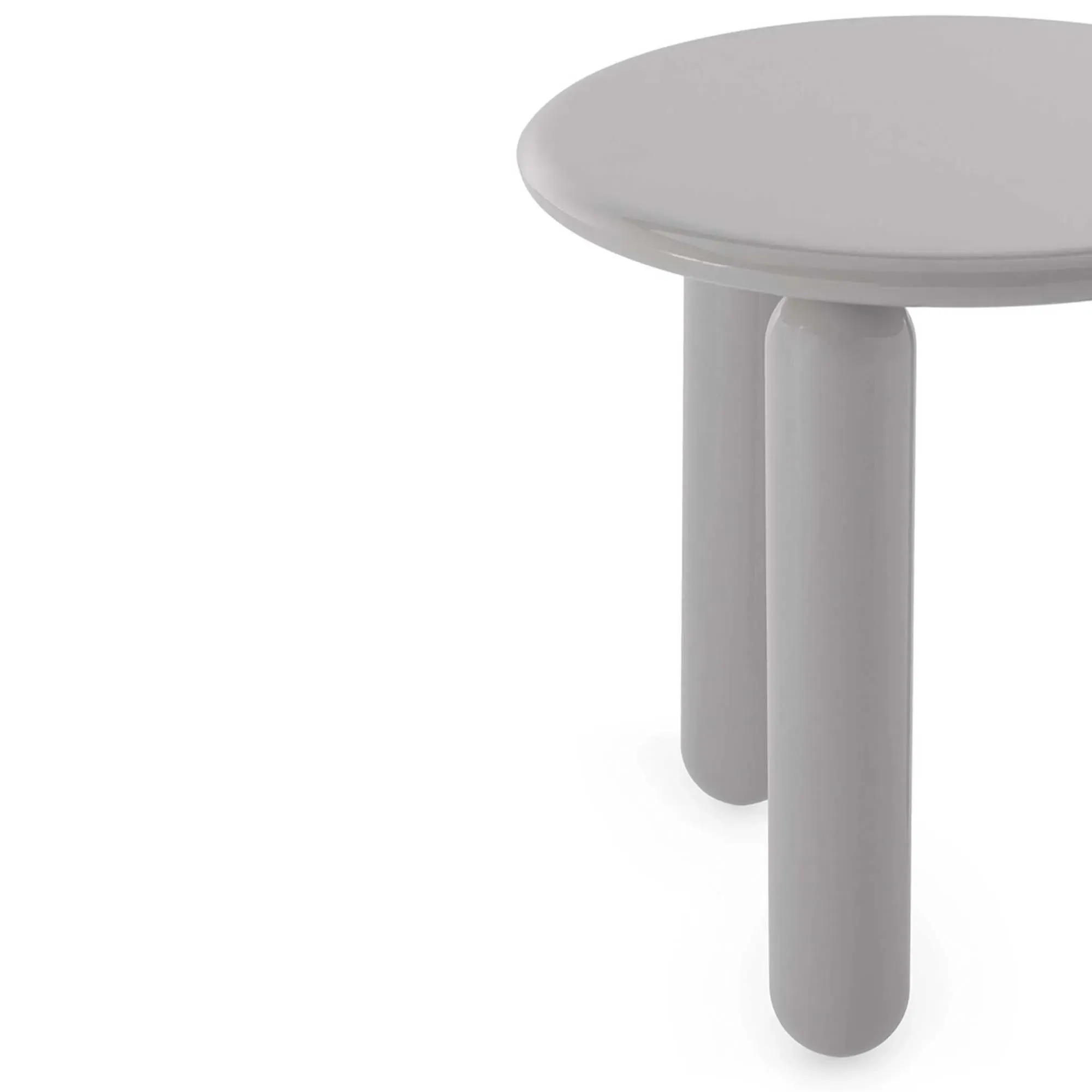 Kartell Undique Mas Round Side Table - Grey, Wood