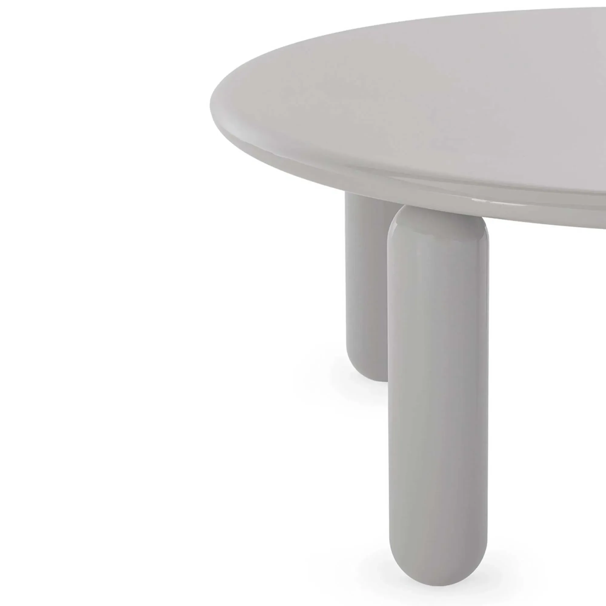 Kartell Undique Mas Round Side Table - Grey, Wood