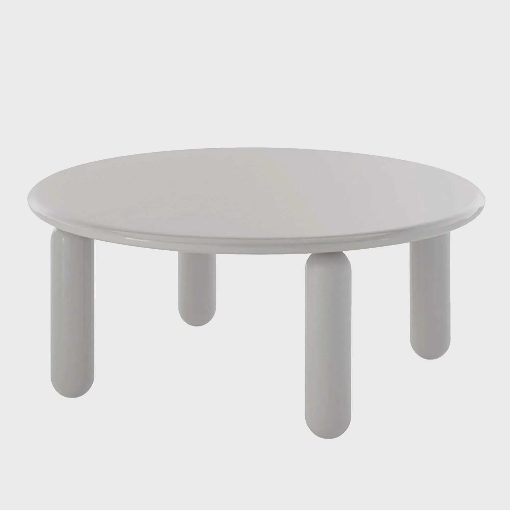 Kartell Undique Mas Round Side Table - Grey, Wood