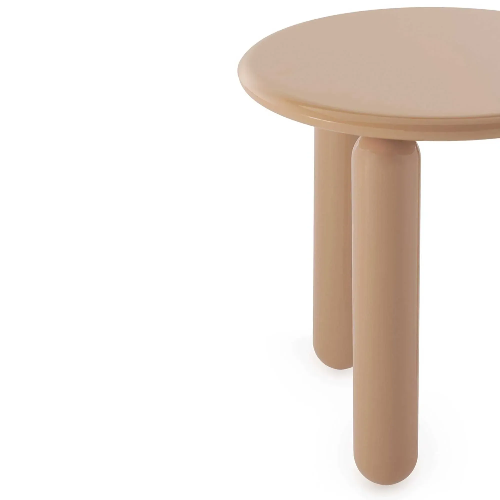 Kartell Undique Mas Round Side Table - Neutral, Wood