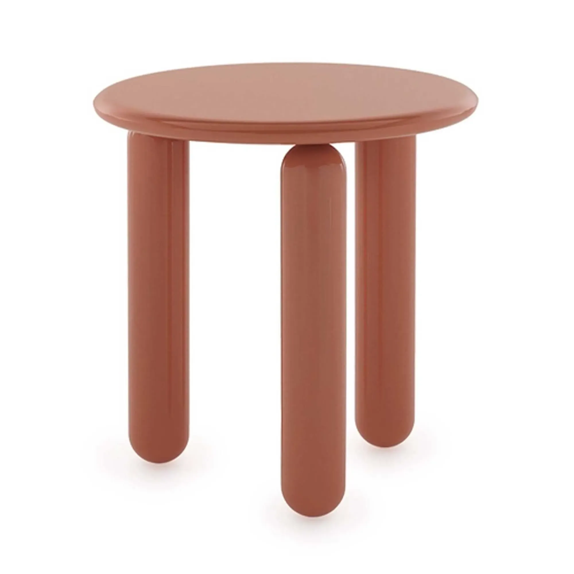 Kartell Undique Mas Round Side Table - Orange, Wood