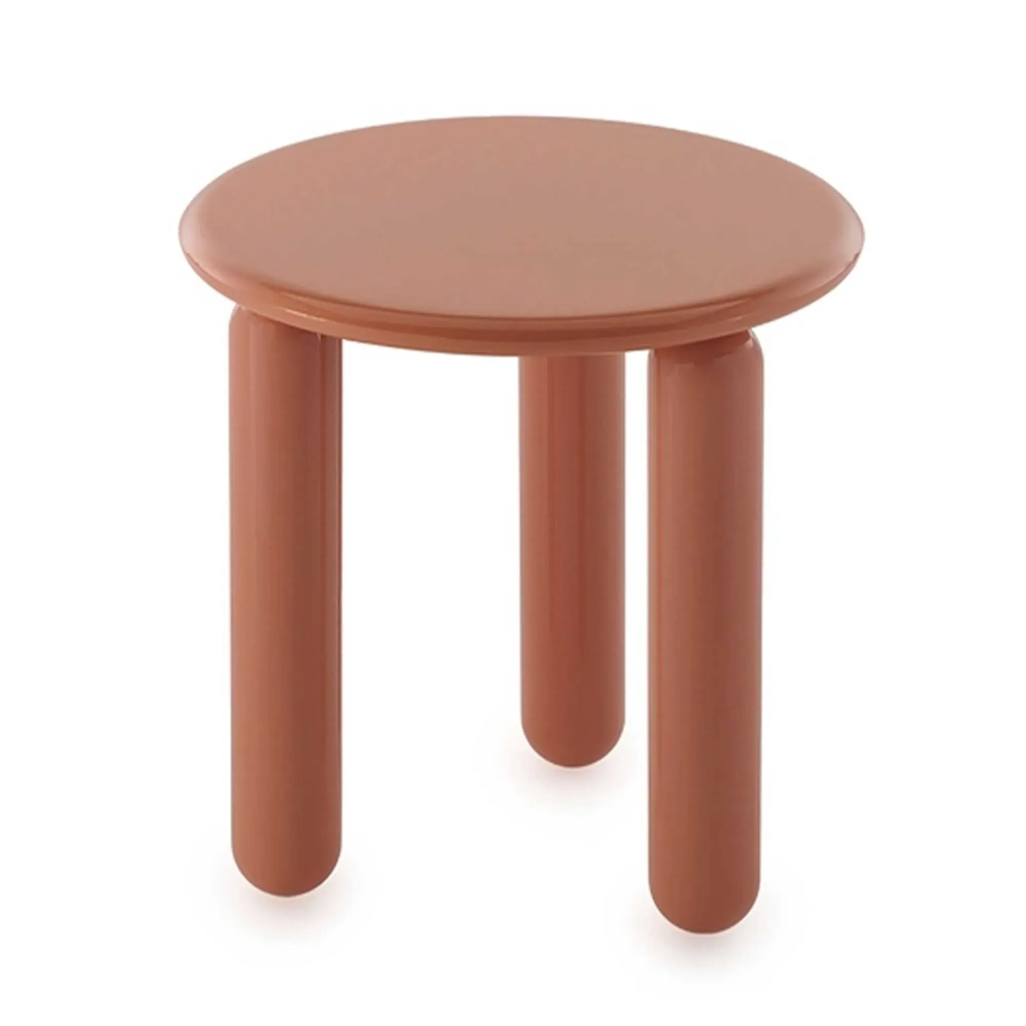 Kartell Undique Mas Round Side Table - Orange, Wood