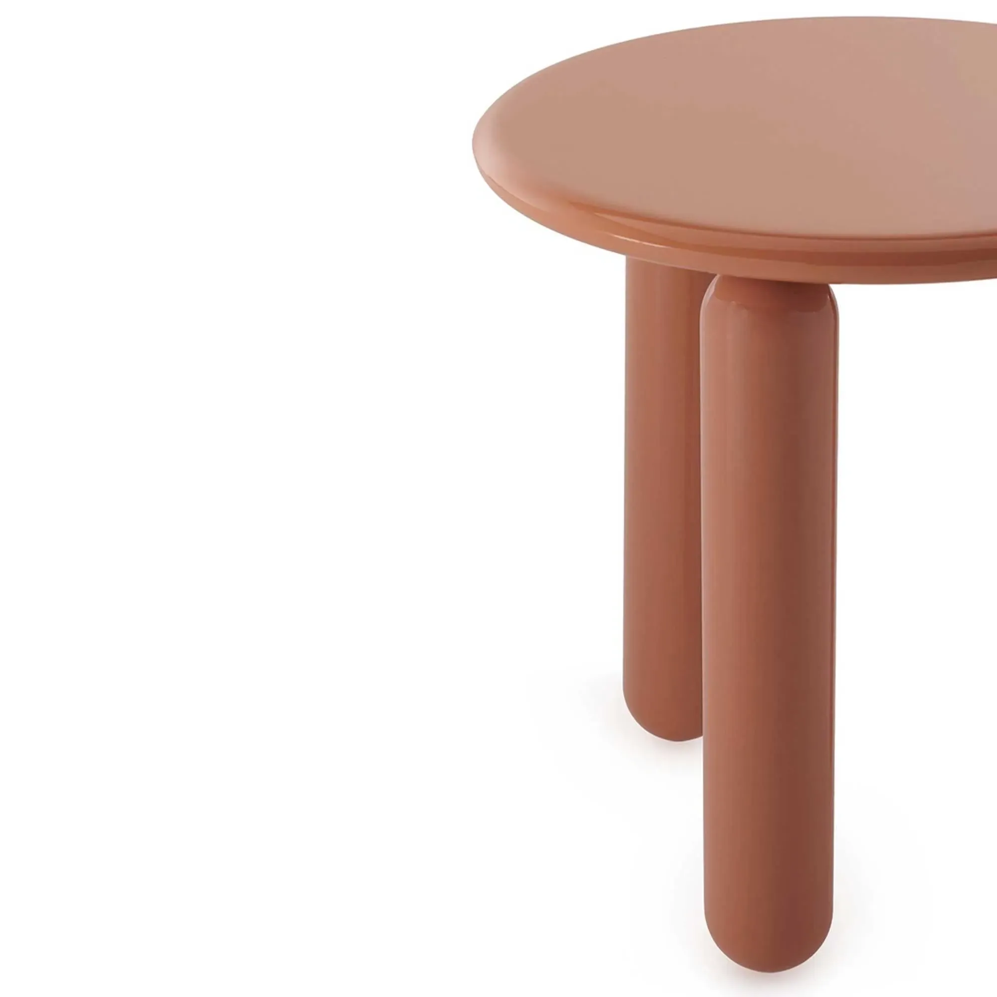 Kartell Undique Mas Round Side Table - Orange, Wood